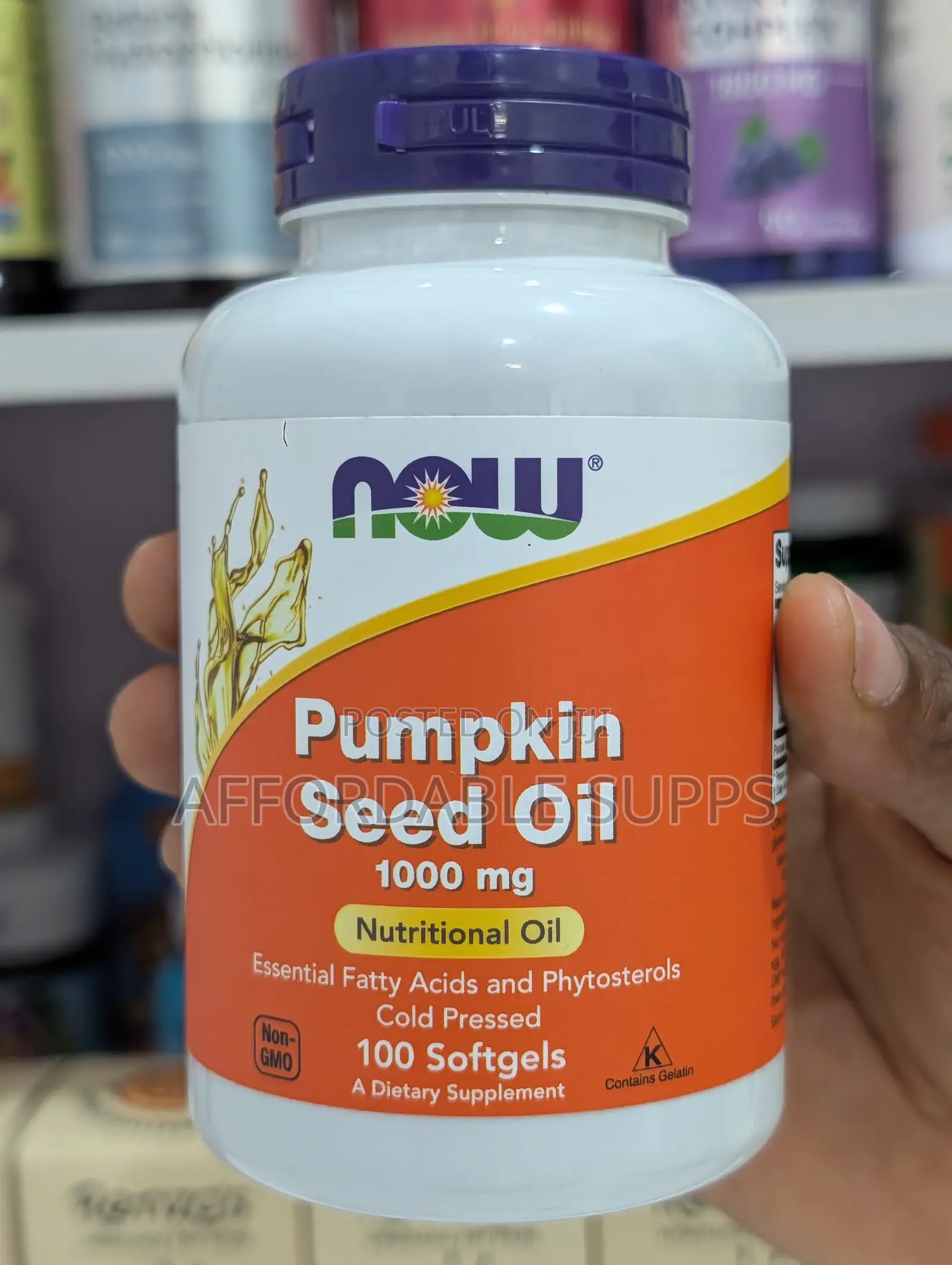NOW Foods Pumpkin Seed Oil 1000mg – 100 Softgels