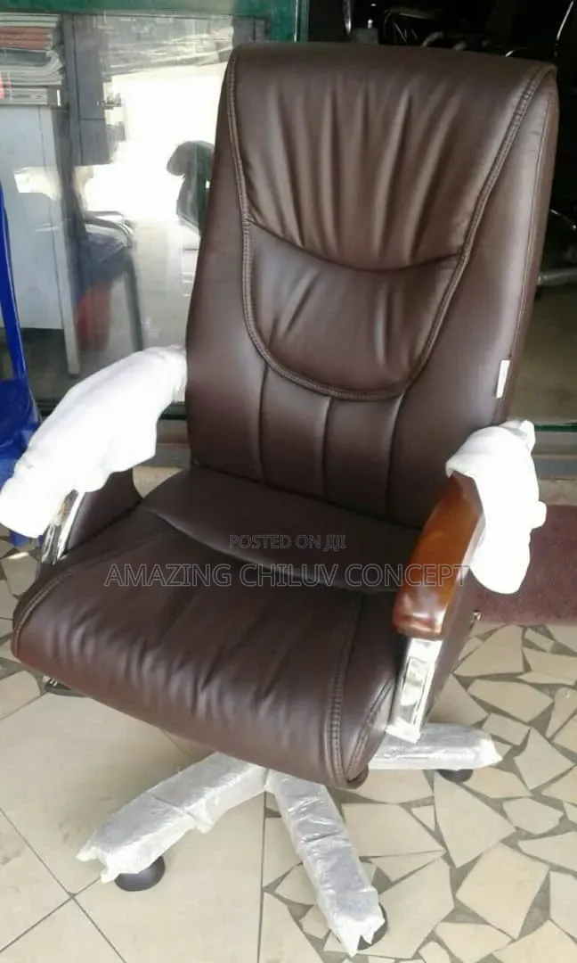 Premium Brown Leather Executive Office Chair