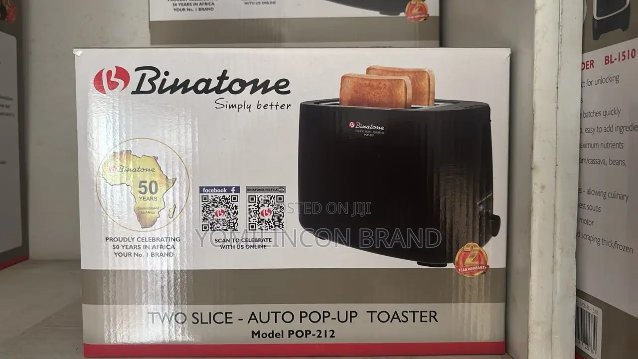 Binatone Two Slice Popup Toaster Pop-212