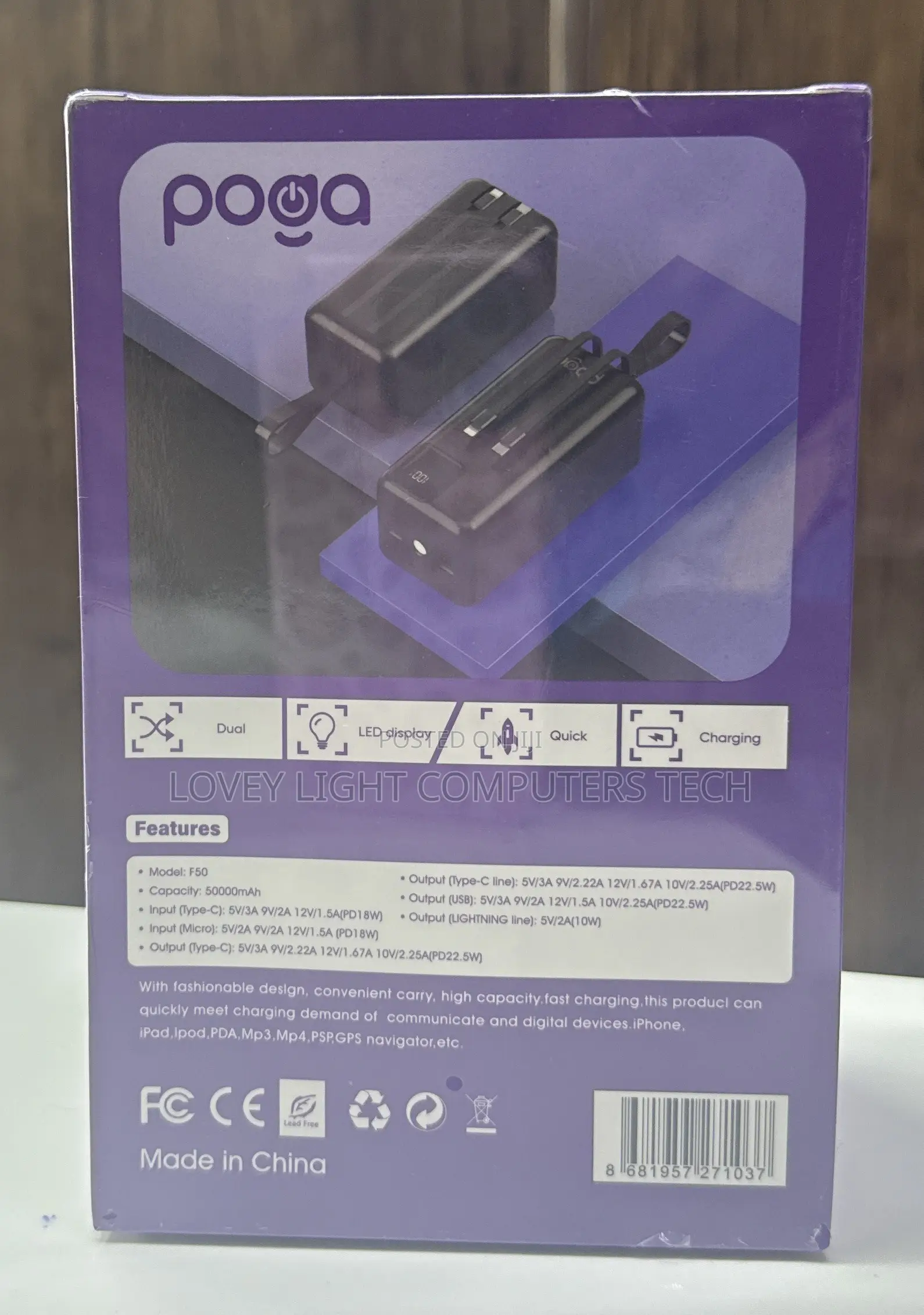 Poga F50 50000mAh Power Bank