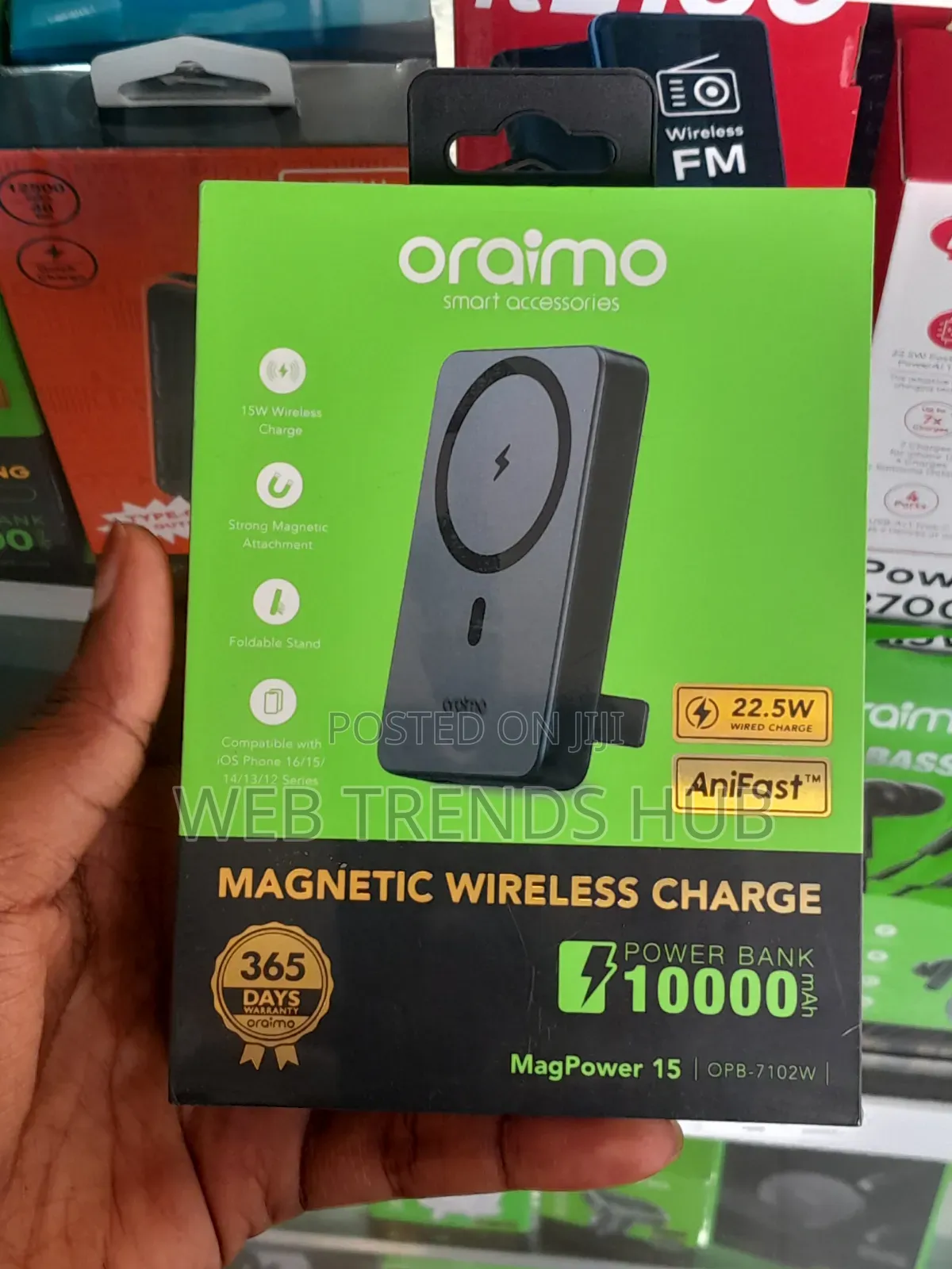 Oraimo 10000mAh MagPower 15 Magnetic Wireless Power Bank