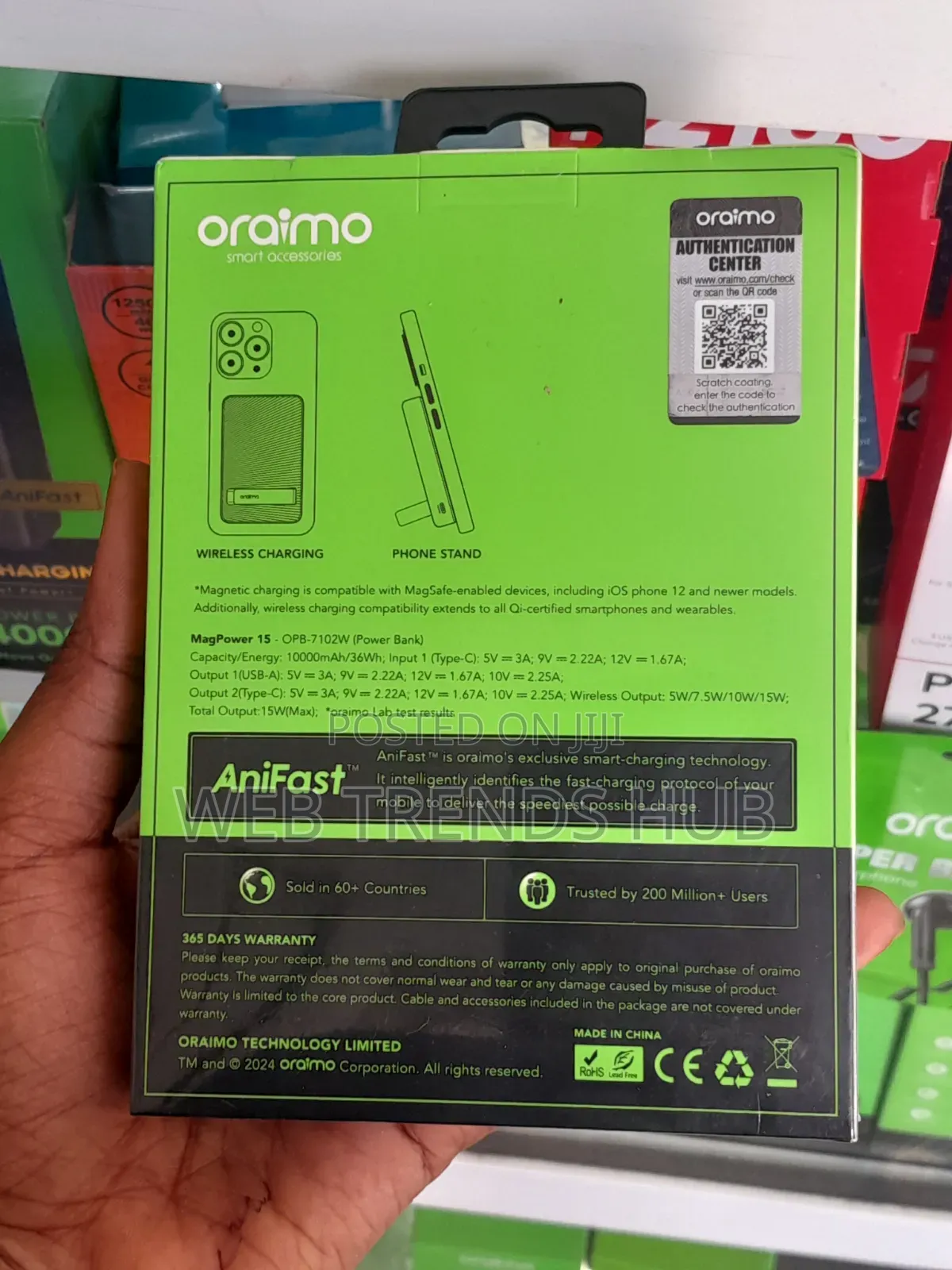 Oraimo 10000mAh MagPower 15 Magnetic Wireless Power Bank