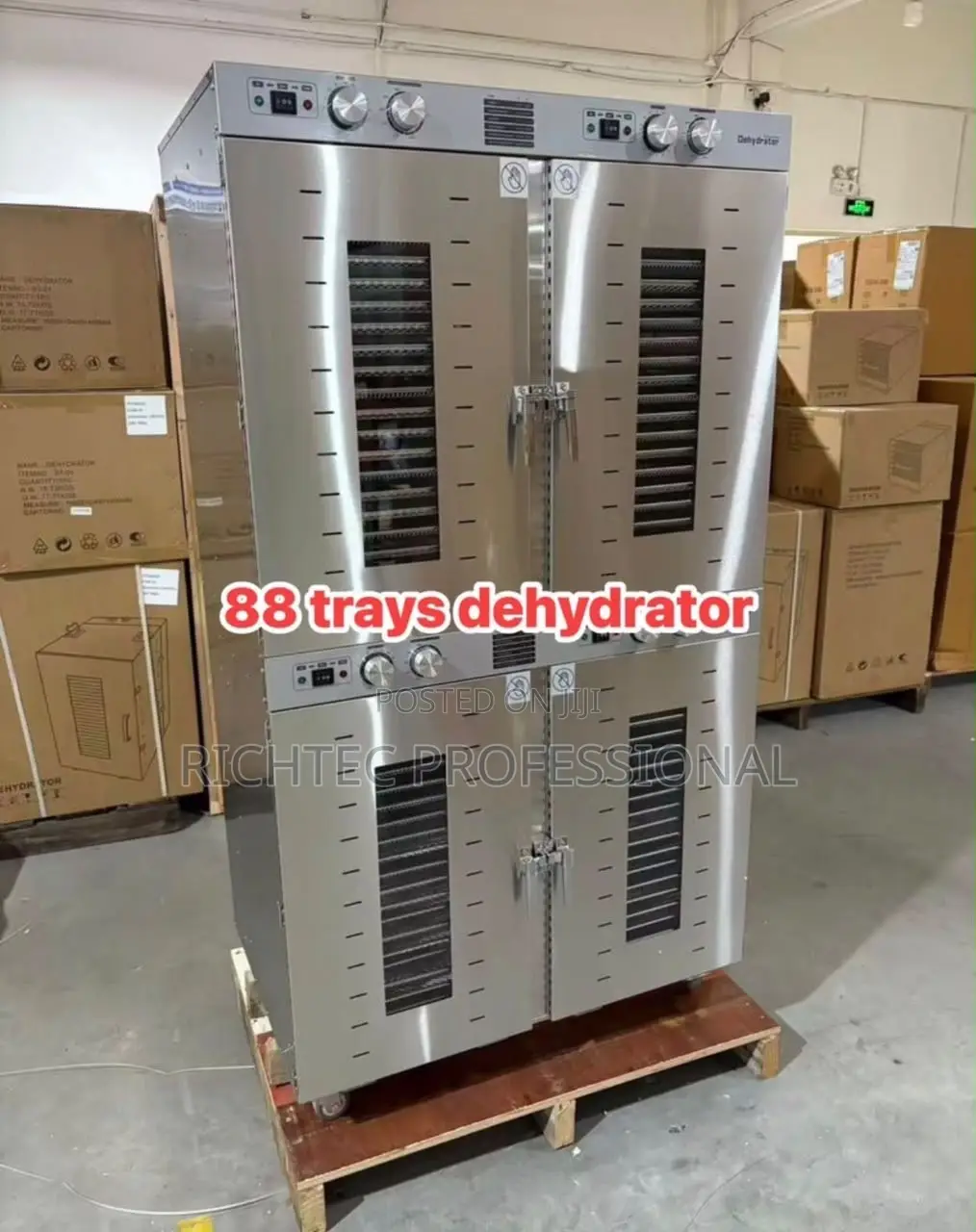 Commercial 88-Tray Heavy-Duty Stainless Steel Food Dehydrator Machine