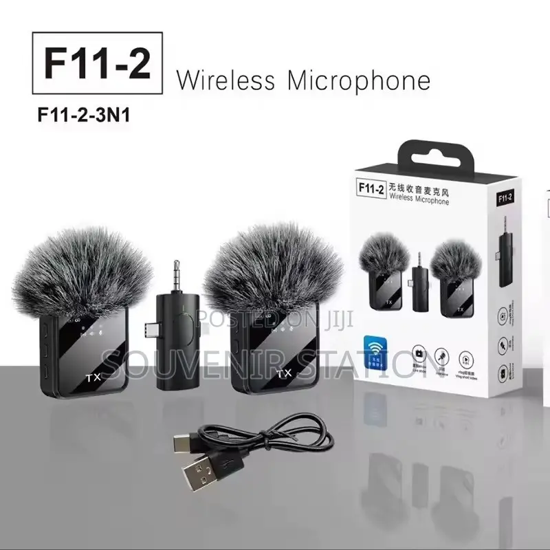 2 in 1 Wireless Lavalier Microphone for iPhone and TypeC