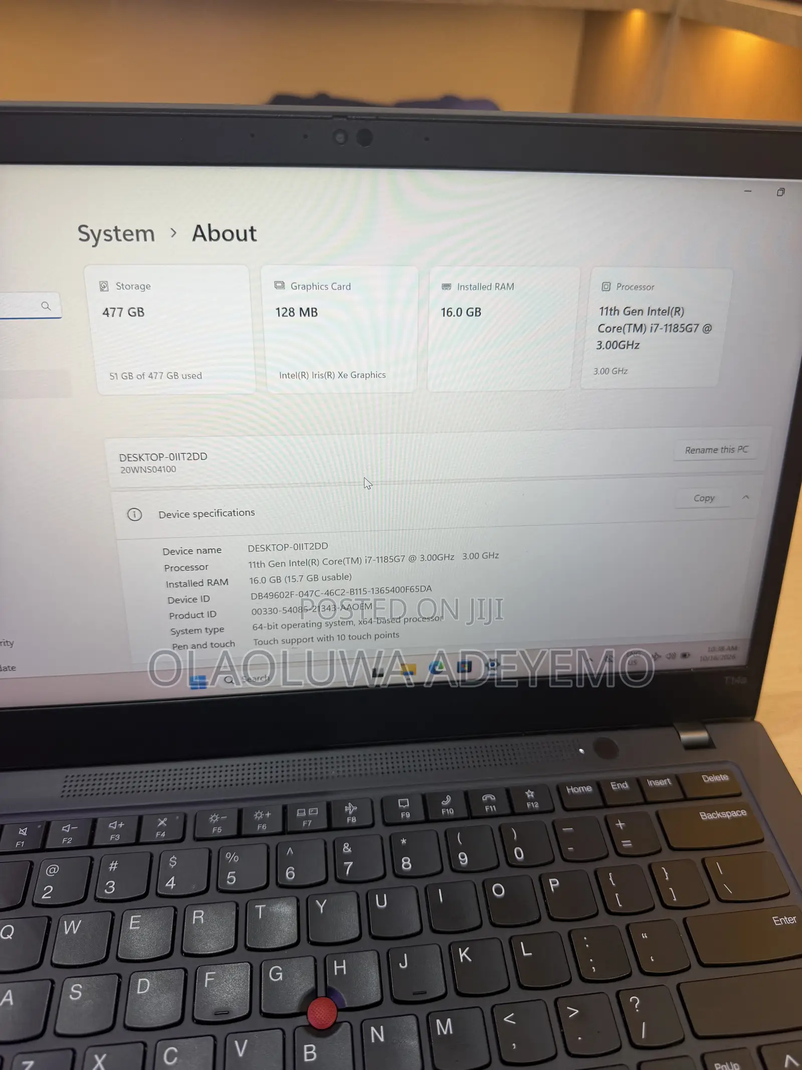 Laptop Lenovo ThinkPad T14 16GB Intel Core i7 SSD 512GB