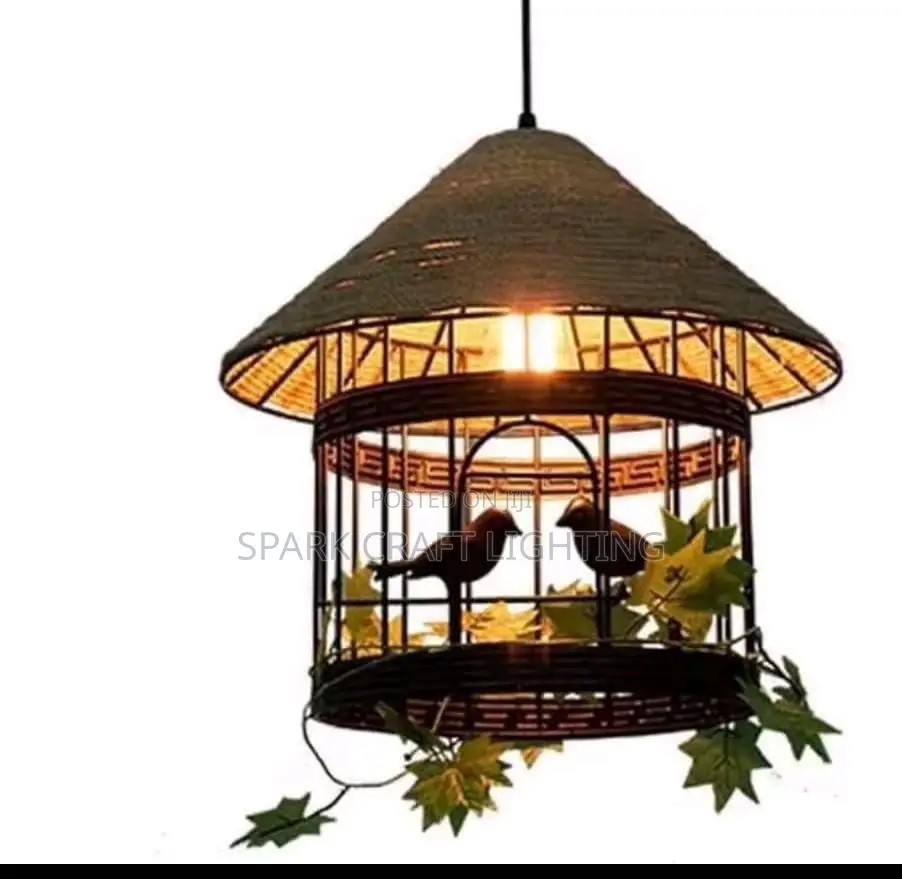 Rustic Birdcage Pendant Light Chandelier