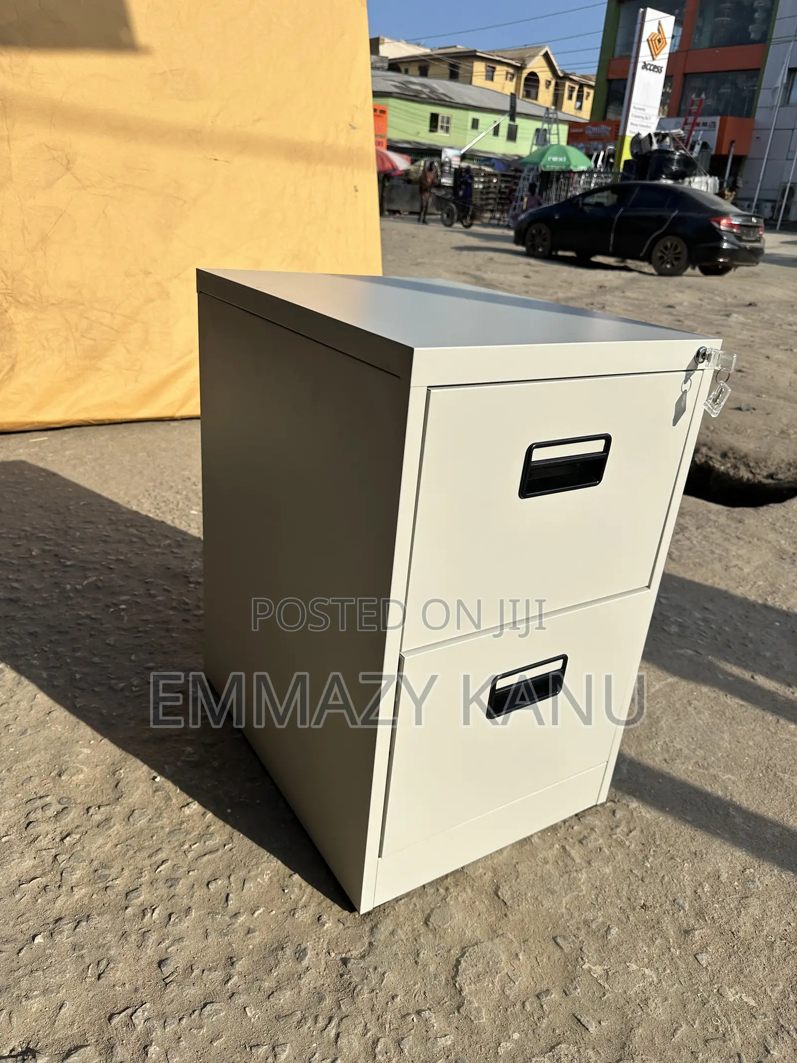 2-Drawer Metal Filing Cabinet With Lock Imported