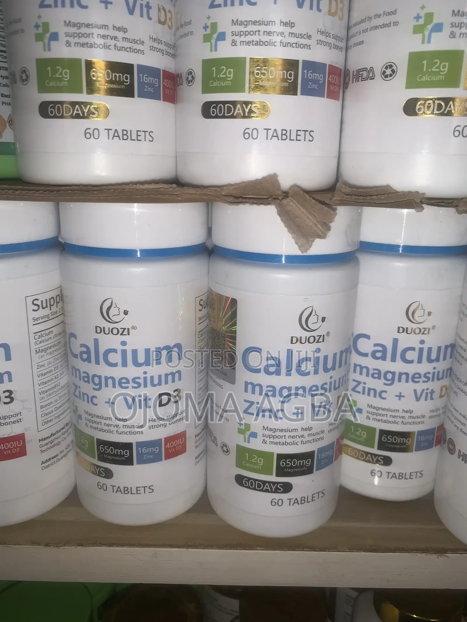 Cal, Mag and Zinc for Strong Bones and Joints Wholesale MOQ 10 Pieces