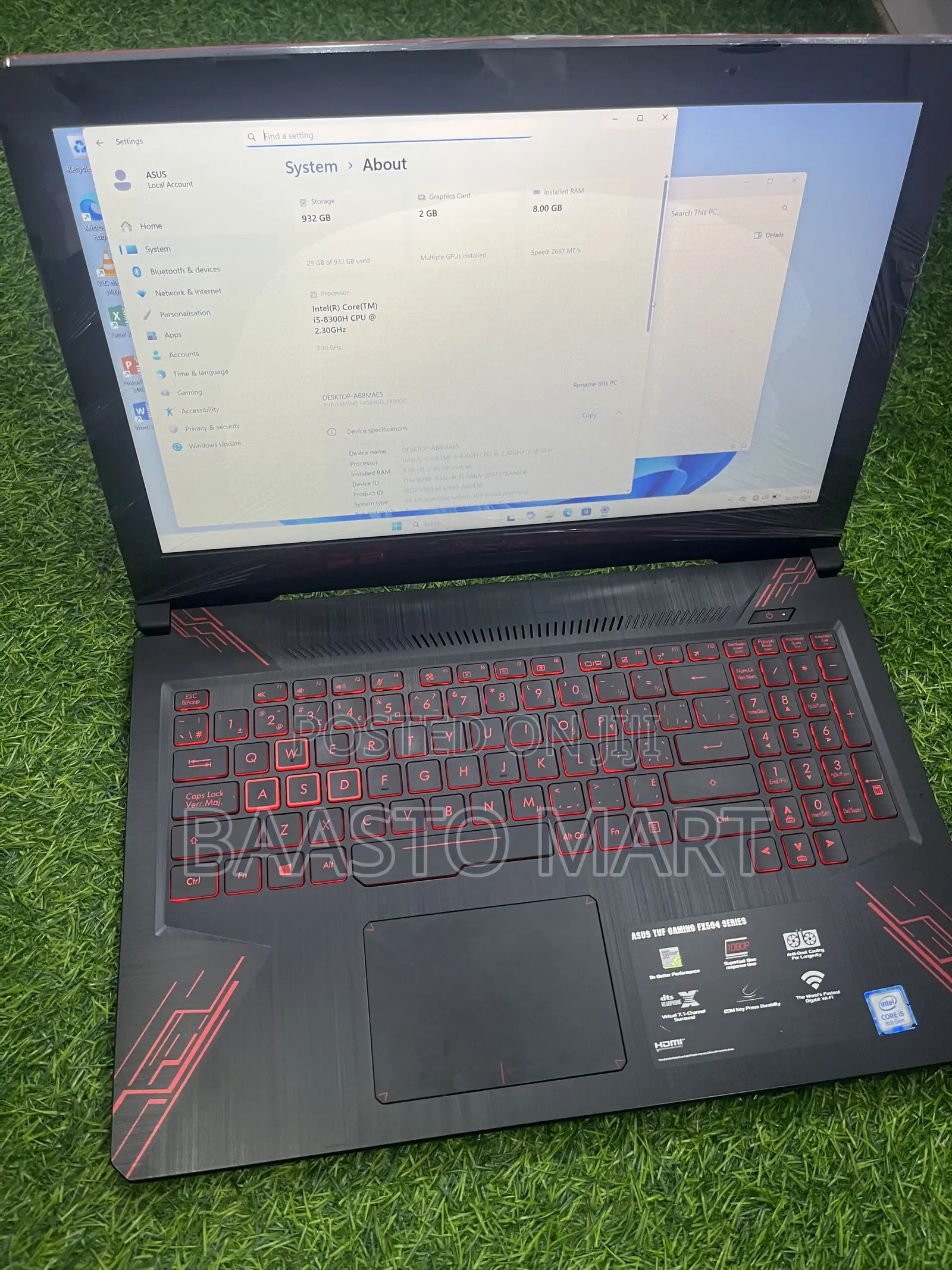 Laptop Asus TUF Gaming FX504 8GB Intel Core i5 HDD 1T