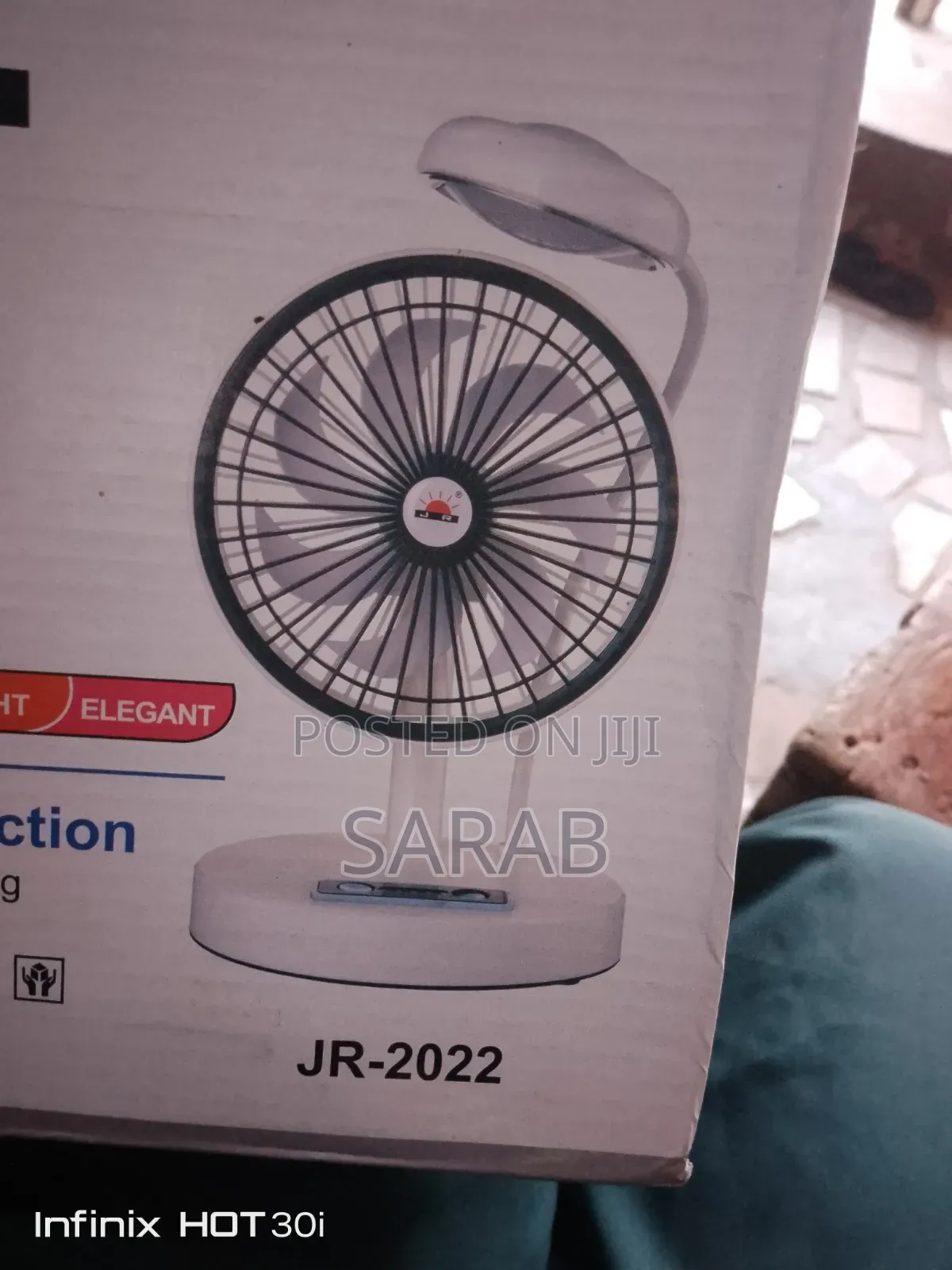 Rechargeable Fan With Led Light