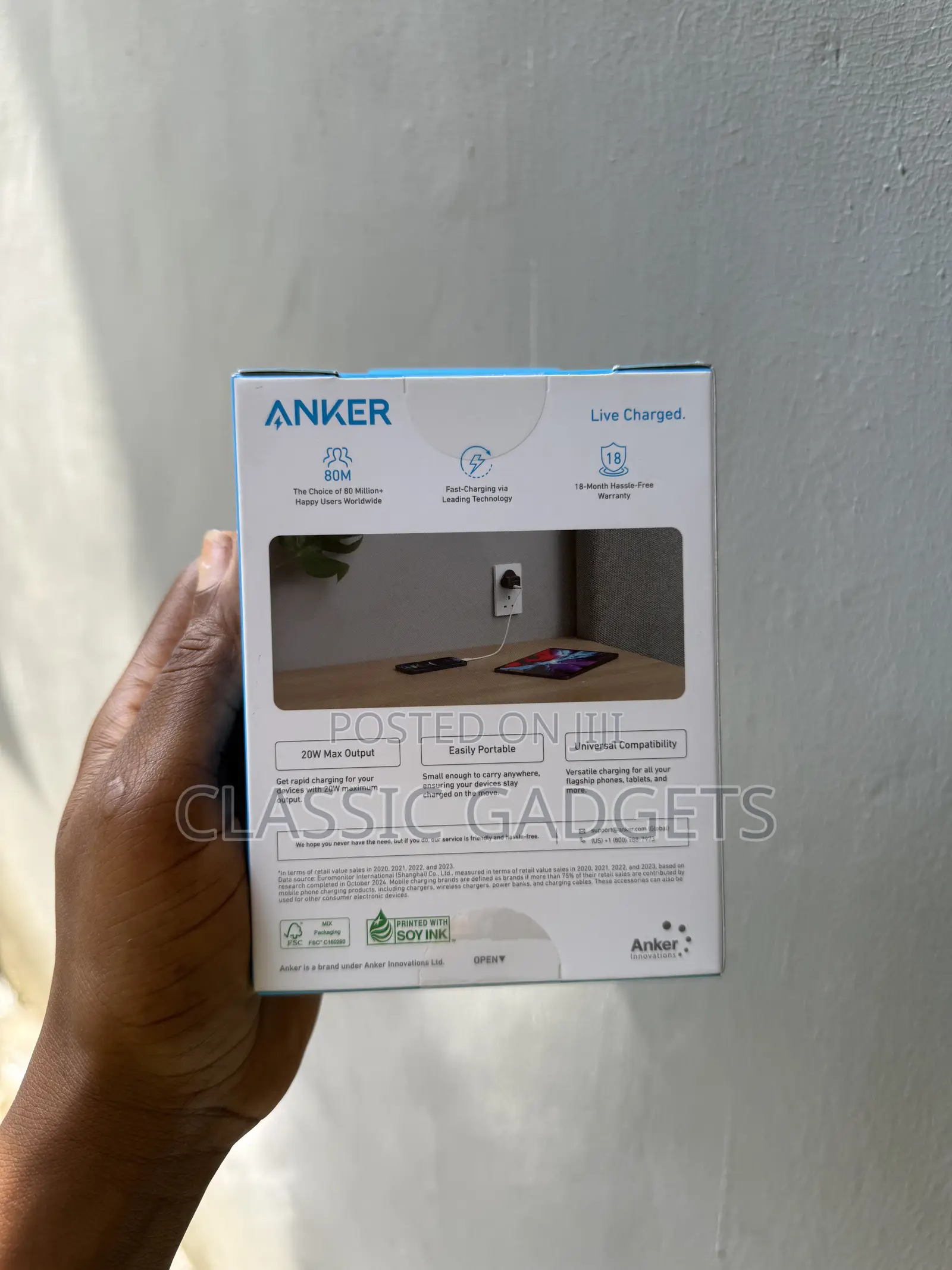 Anker Zolo 20w USB C Fast Charger