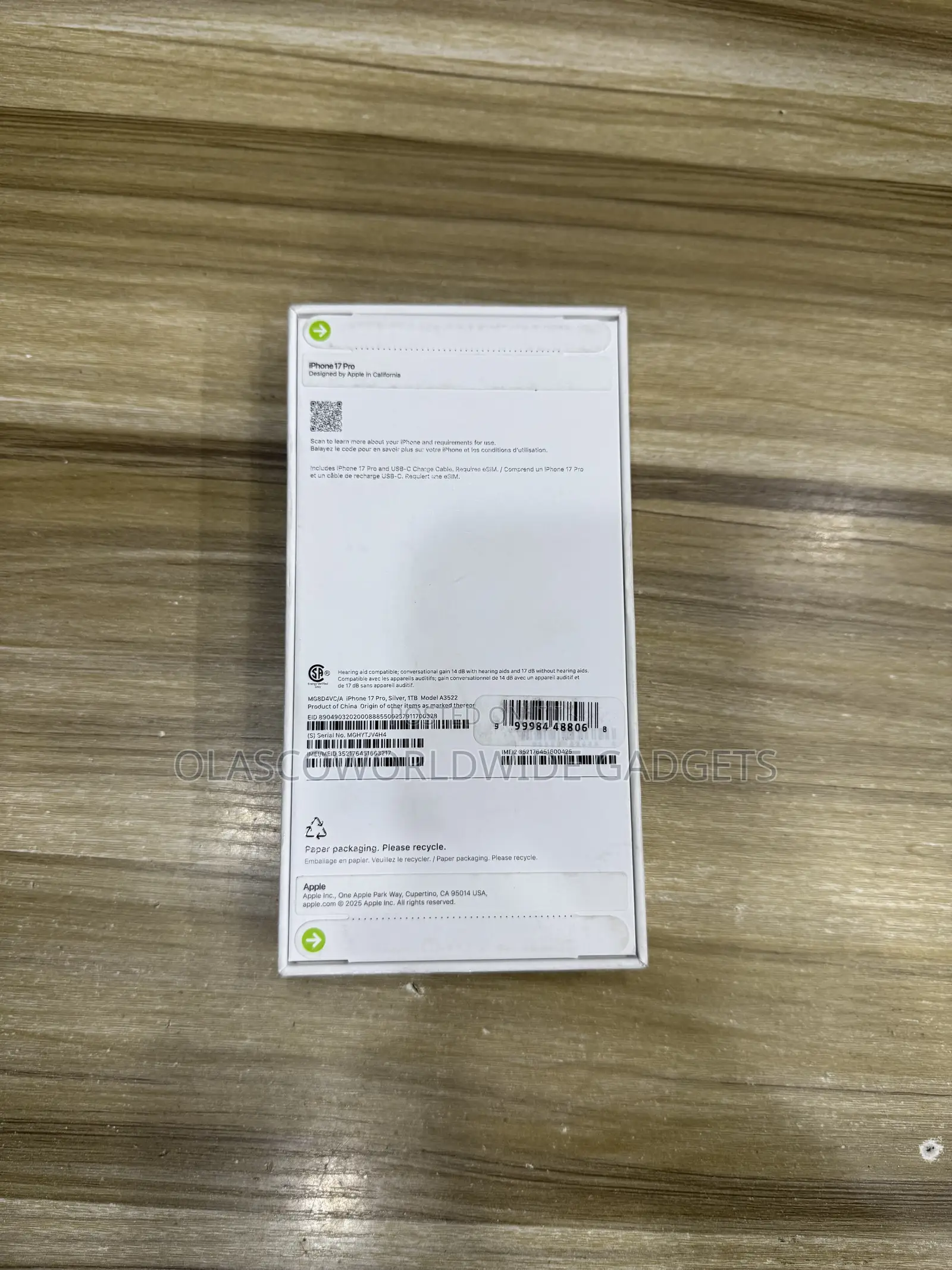 New Apple iPhone 17 Pro 1 TB Silver