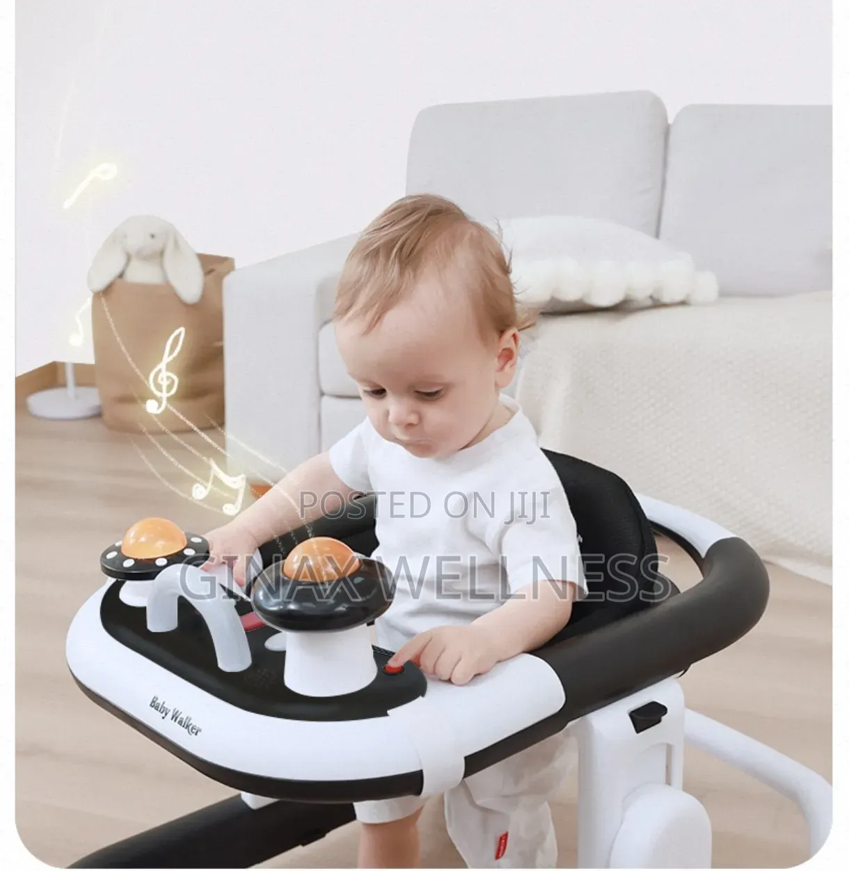 Multifunctional Baby Walker With Music, Lights & Adjustable Height