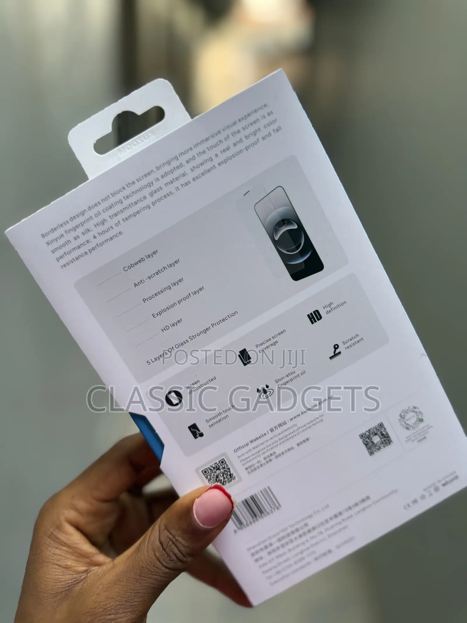 Kuzoom No Black Border Clear Screen Protector for iPhone Duo