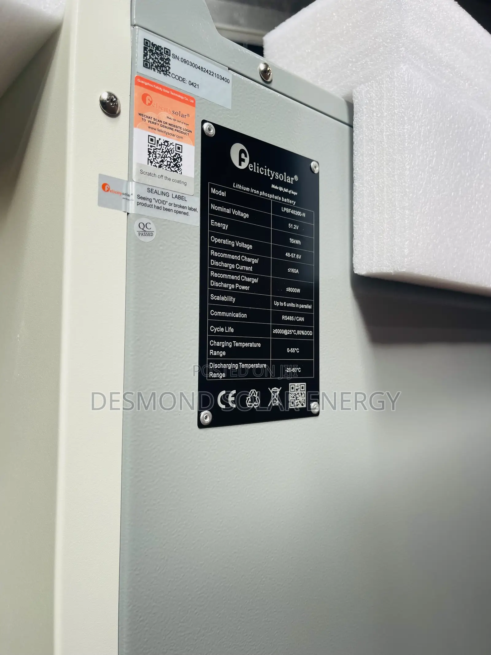 15kwh Felicity Lithium Ion Batteries Is Now Available in Good Price