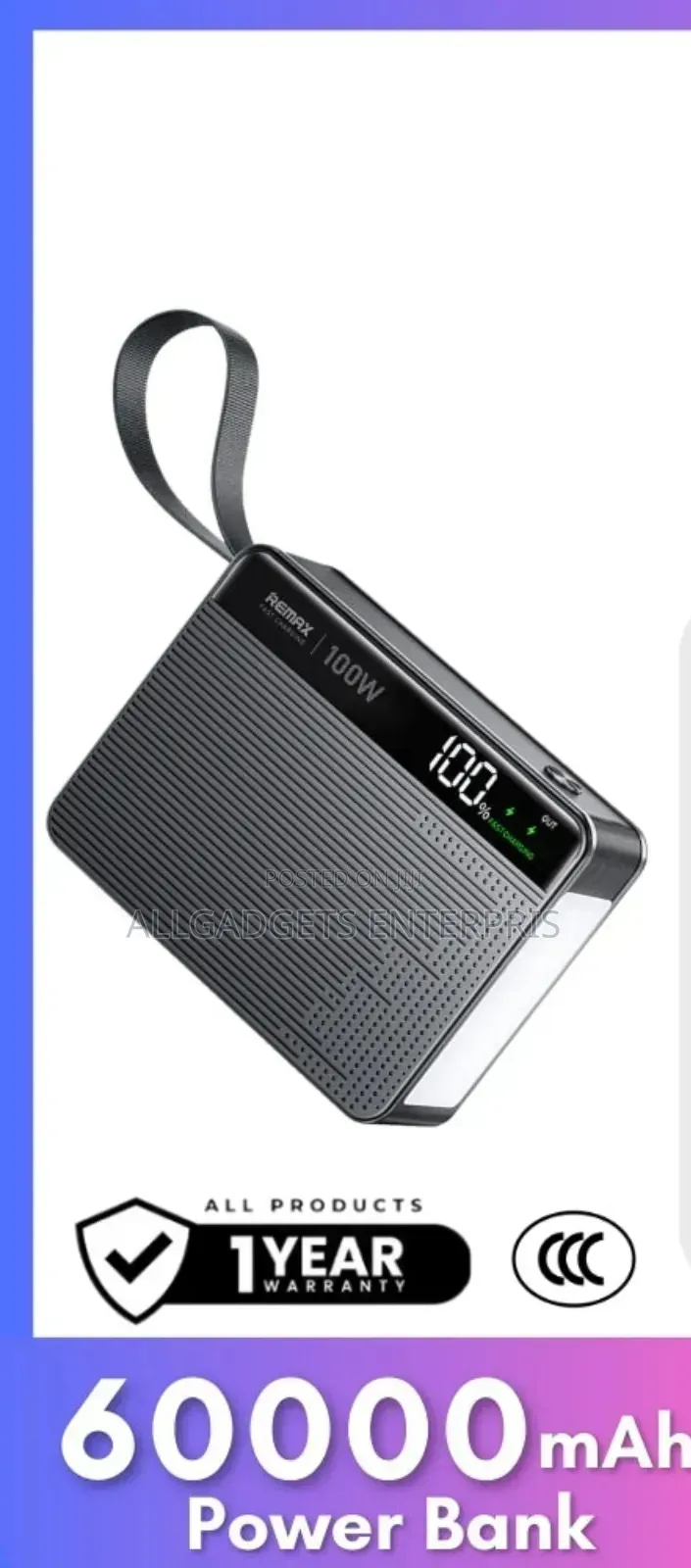 Remax 100w 60000mah Laptop Power Bank
