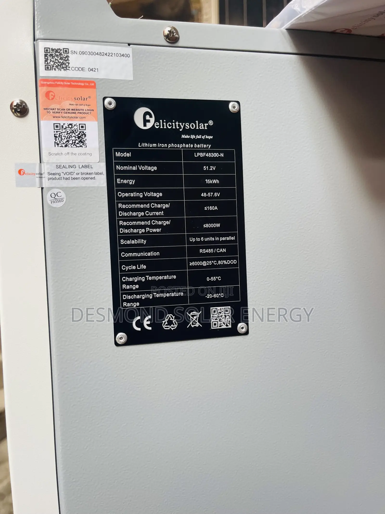 15kwh 51.2v Felicity Lithium Ion Battery Is Now Available