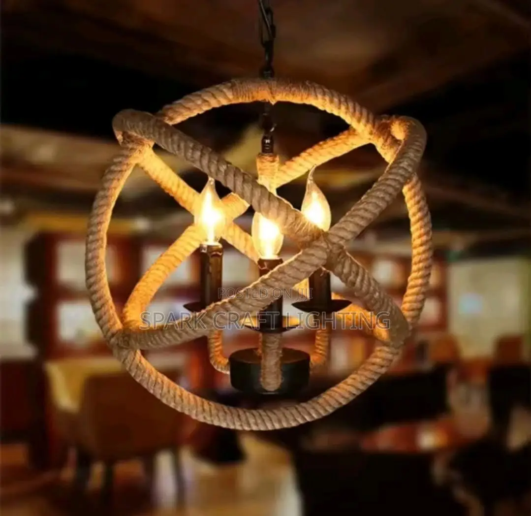 Boho Orbit Rope Chandelier
