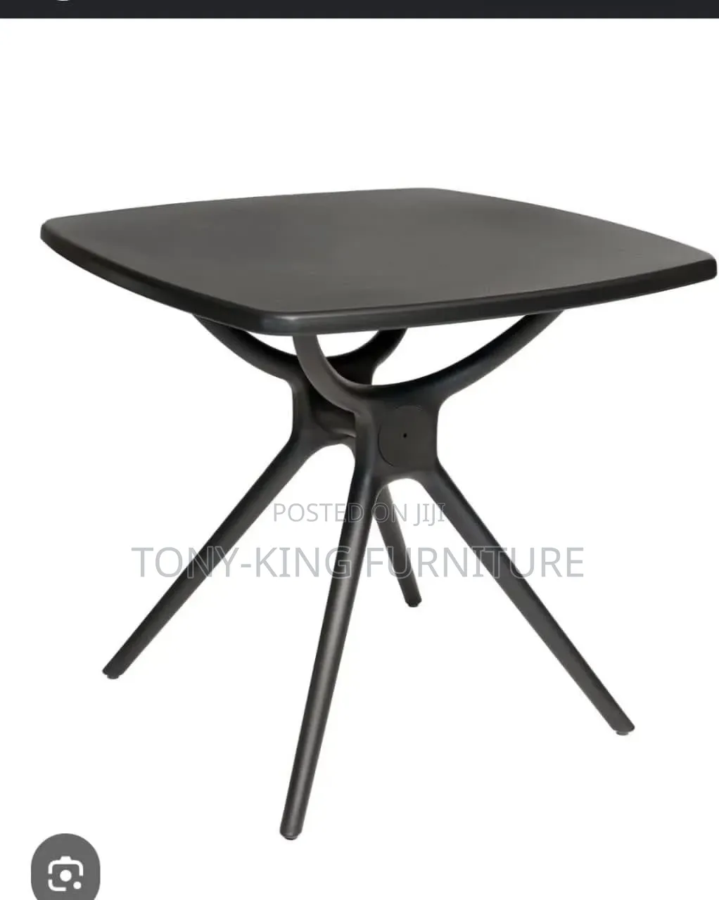 Modern Square or Curved-Edge Dining or Restaurant Table.