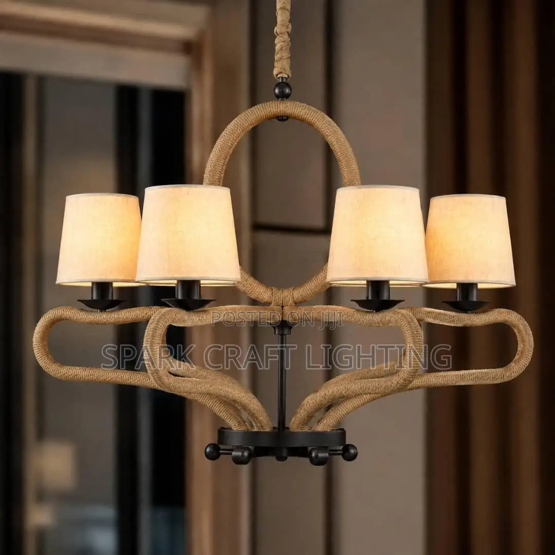 Rustic Elegance Rope Chandelier