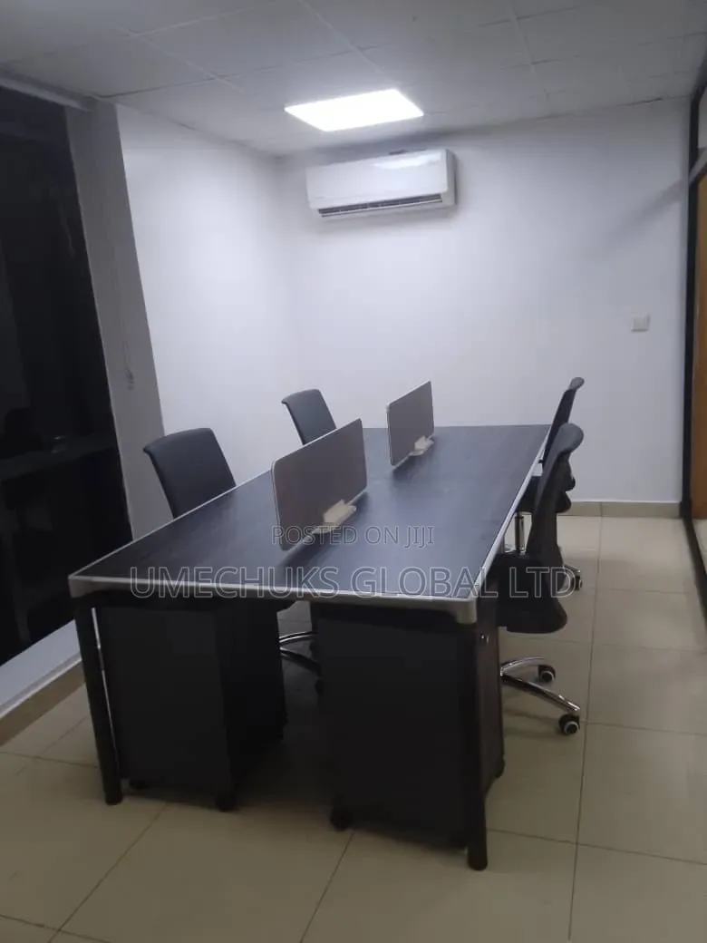 Executive 4seater Metal Leg Workstation With 4 Mobile Drawers