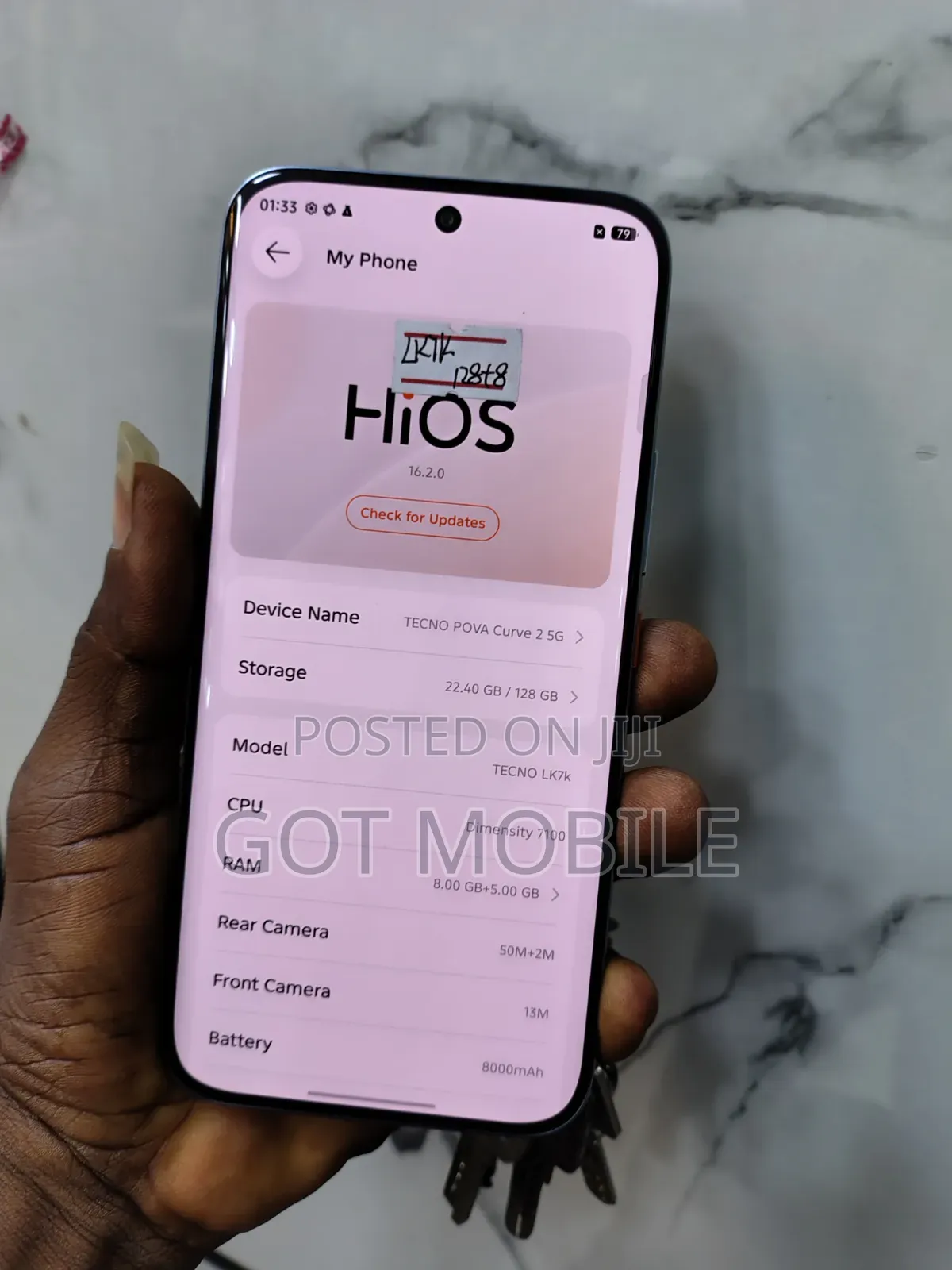 Tecno Pova Curve 2 5G 128 GB Gray