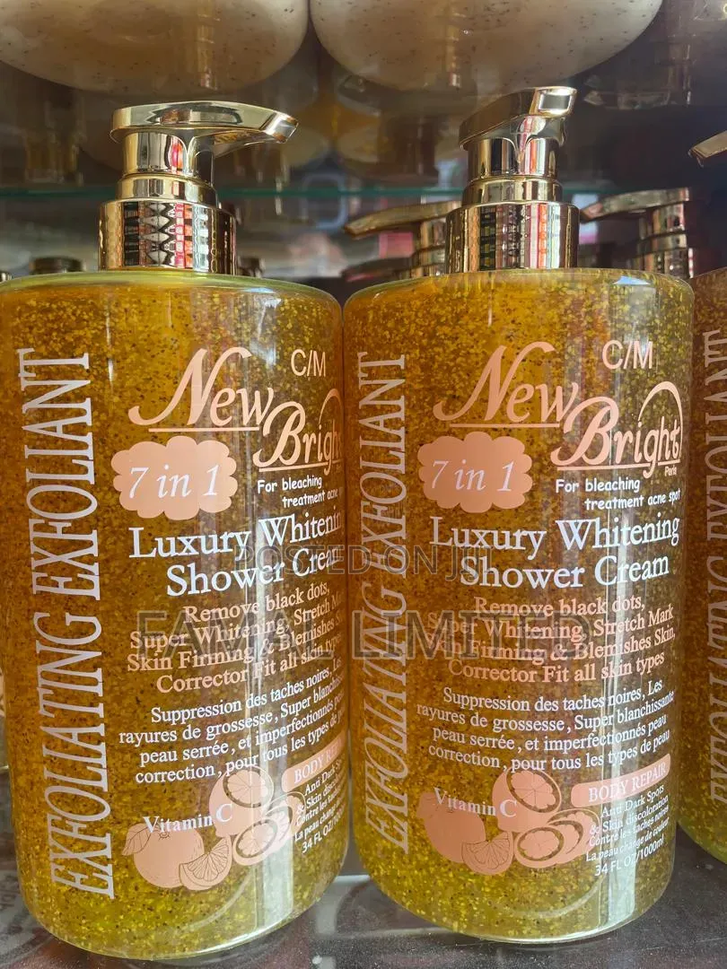 New Bright 7 in 1 Luxury Whitening Shower Cream Vitamin C Exfoliating
