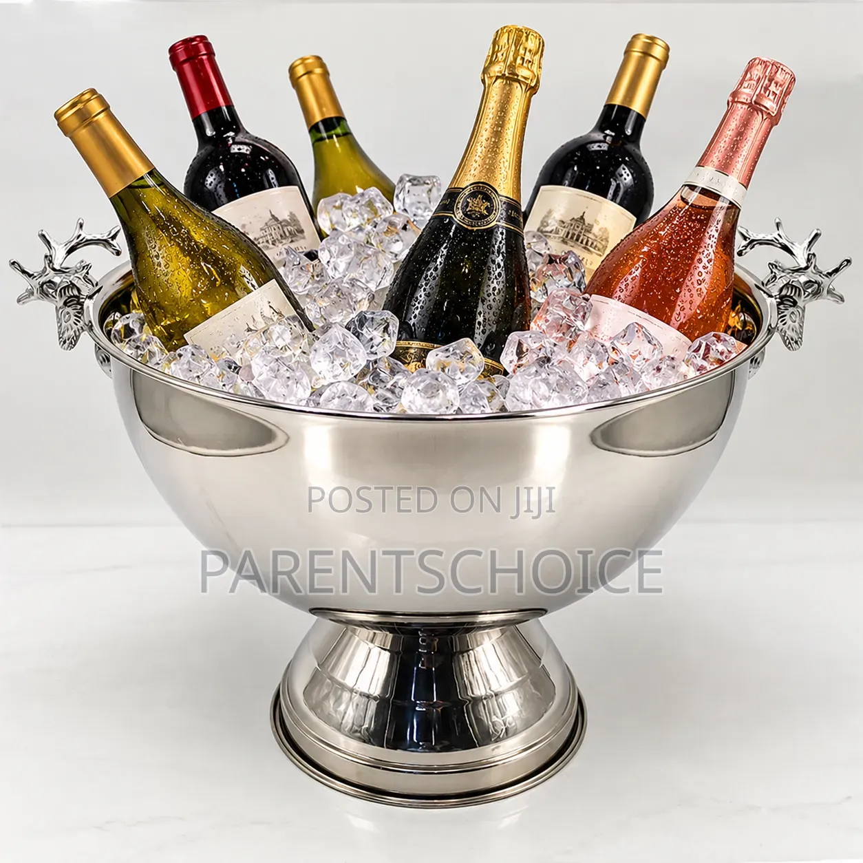 13L Luxury Stainless Steel Wine Bucket – Silver / Gold