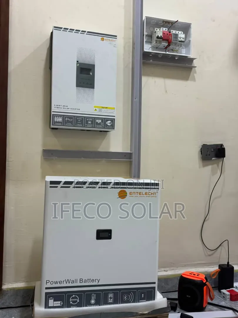 48v Set Up of Entelechy 9.5kwh Lithium Battery With 6.5kva Inverter