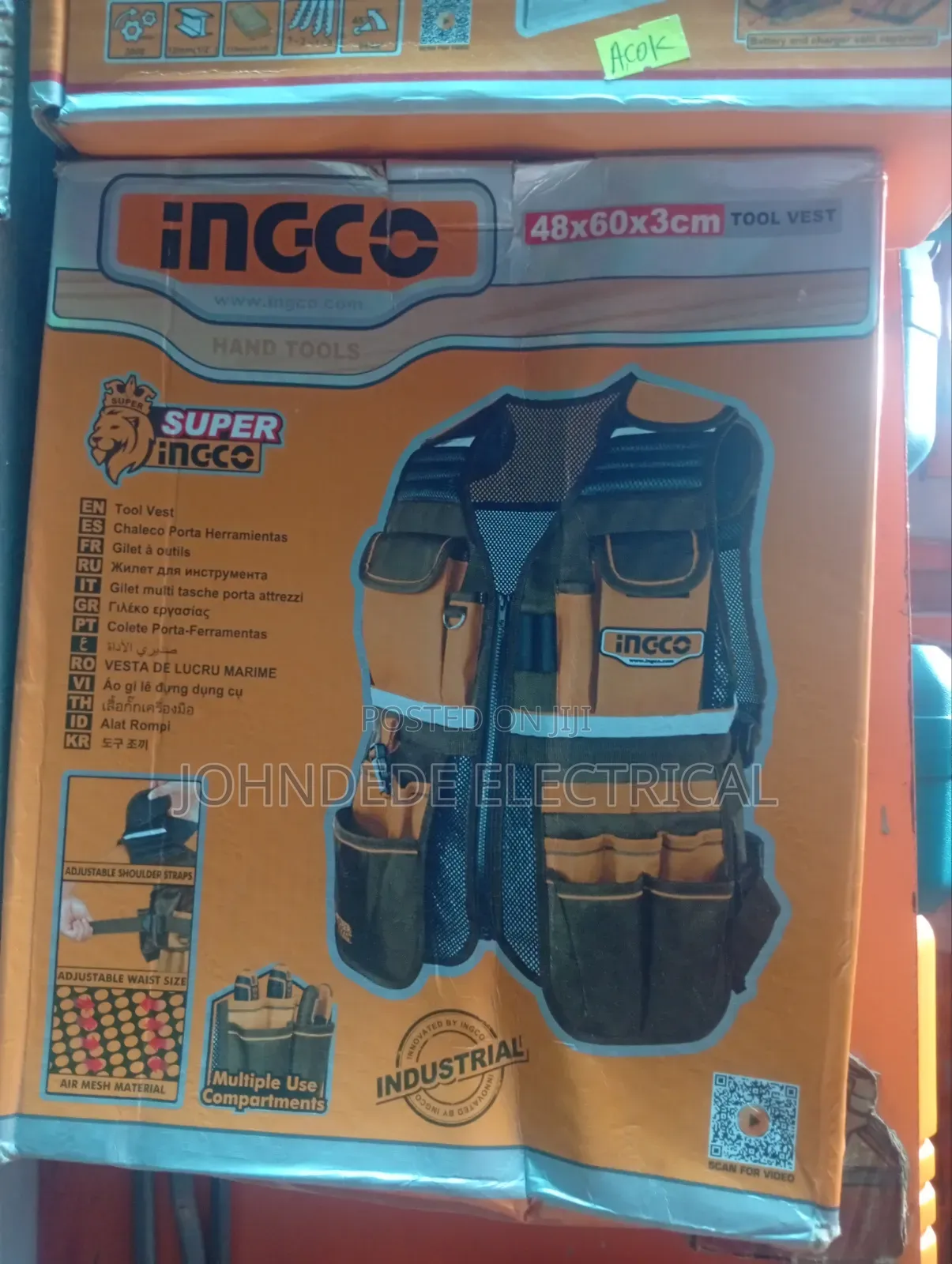 Electrical Jacket With Tools Pocket