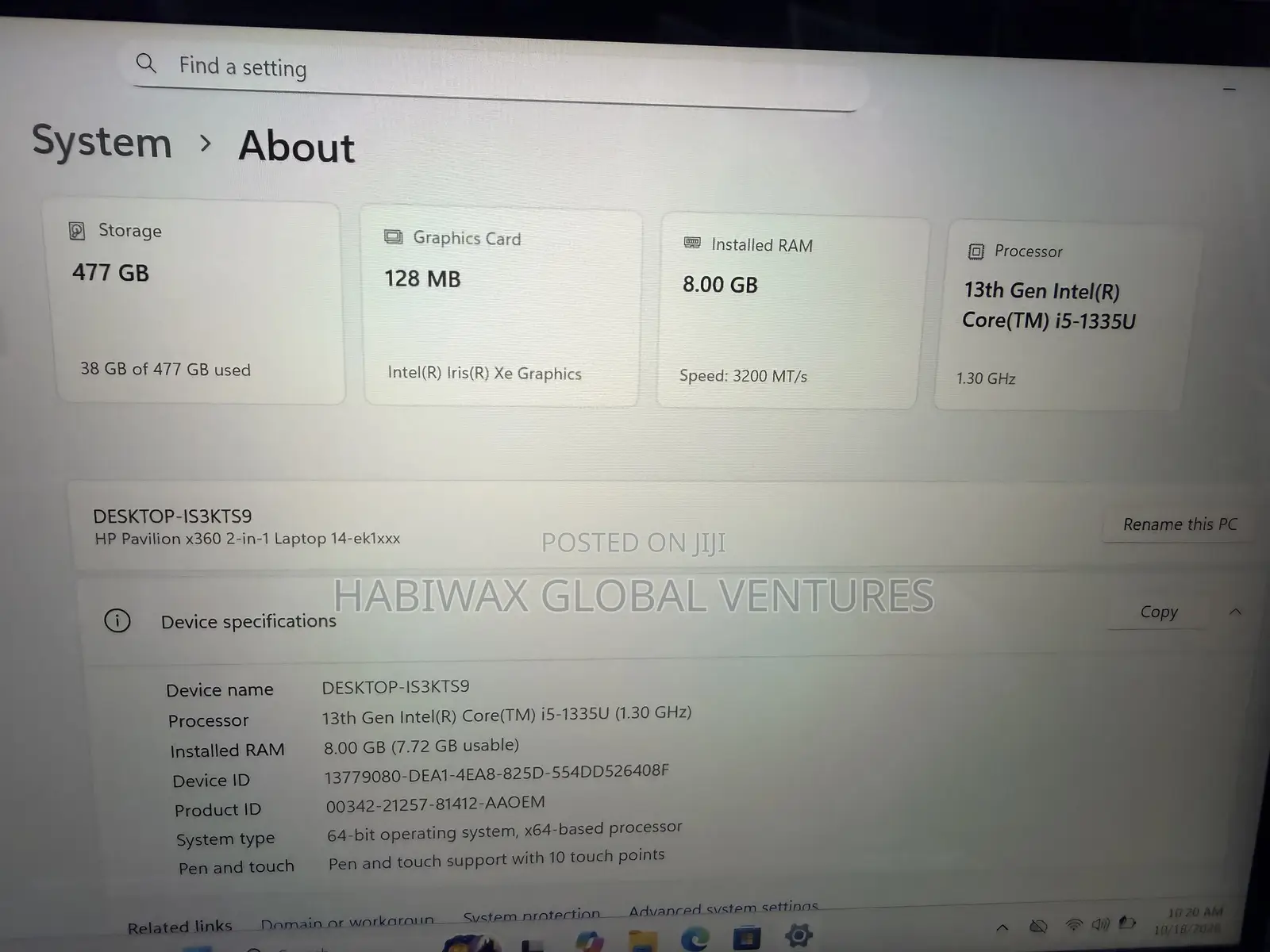 Laptop HP Pavilion x360 13 8GB Intel Core i5 SSD 512GB