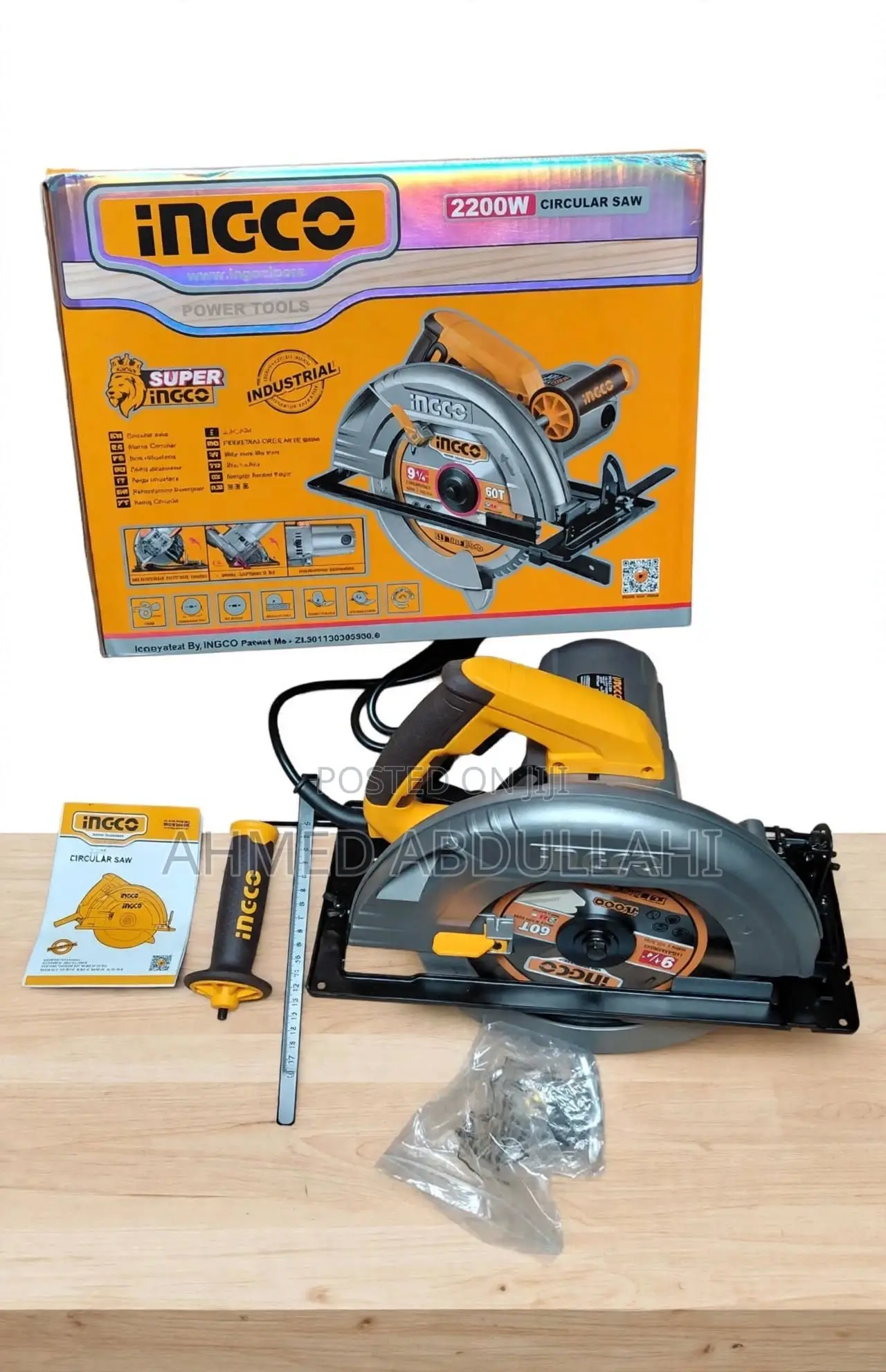 Ingco 2200w Circular Saw 9-1/4" - Super Ingco Industrial