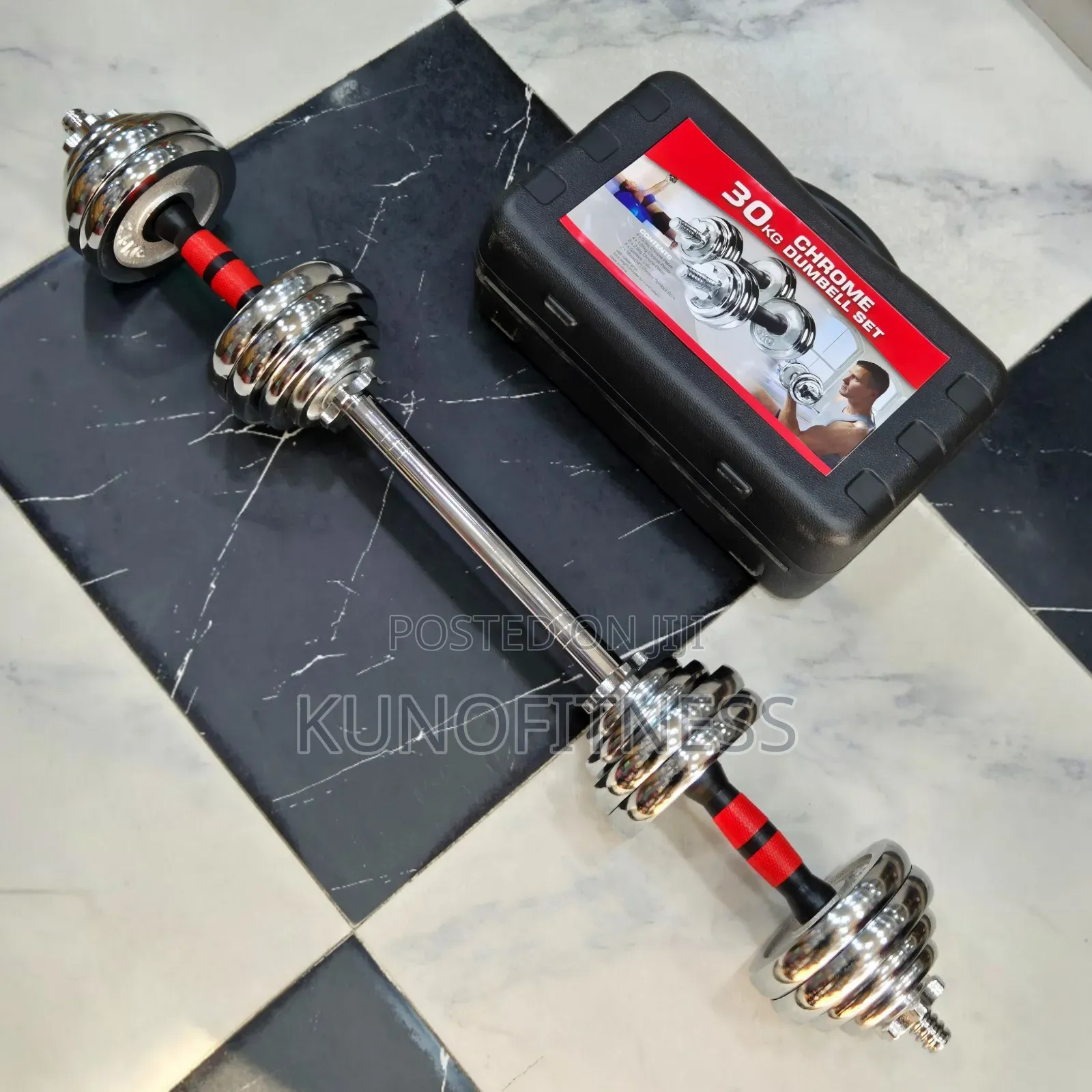 30kg Adjustable Dumbbell Barbell Set