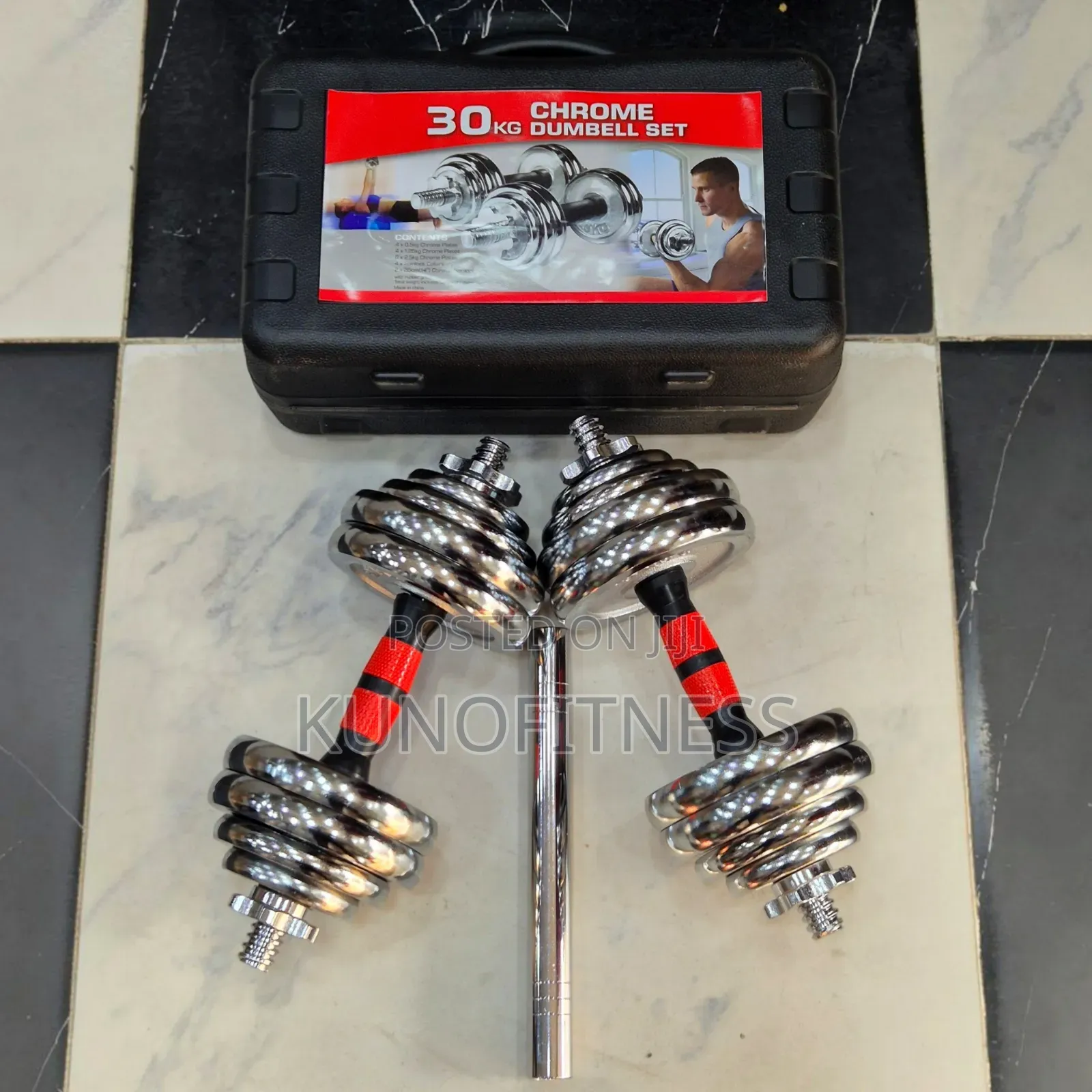 30kg Adjustable Dumbbell Barbell Set