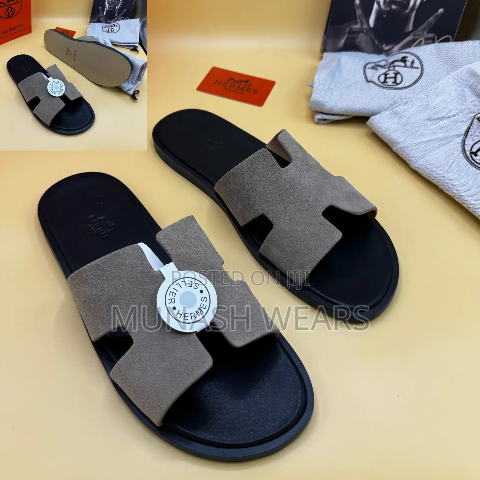 Hermes Flat Slipers for Men 40-46 Available