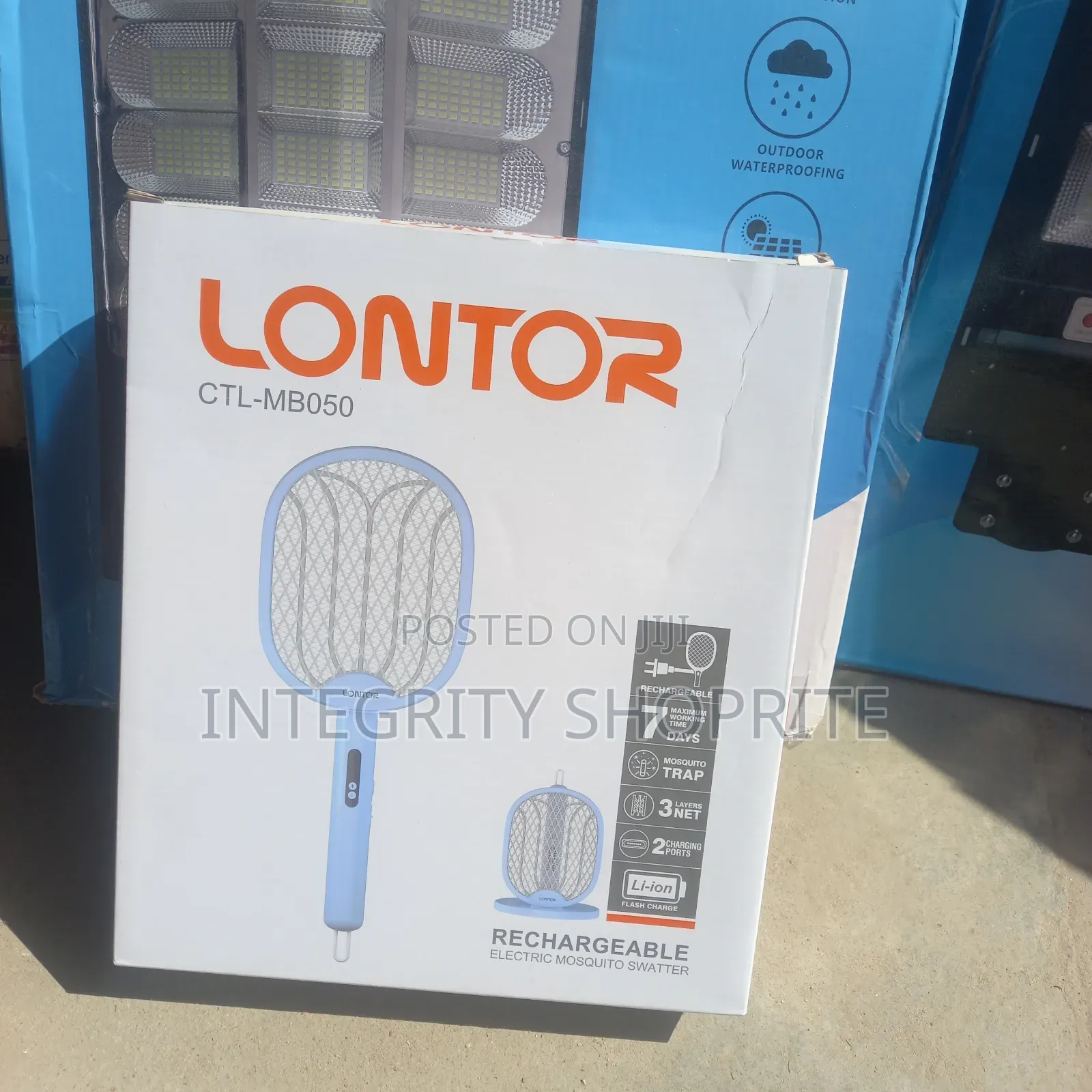 LONTOR Handy Rechargeable Electric Mosquito Bat Swatter Insect Killer