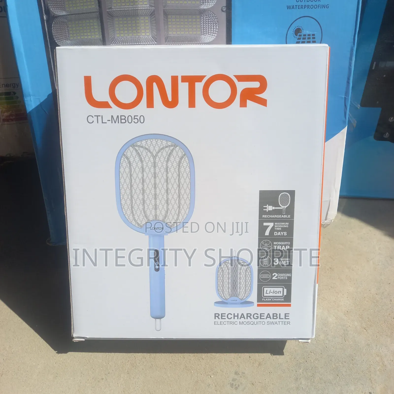 LONTOR Handy Rechargeable Electric Mosquito Bat Swatter Insect Killer