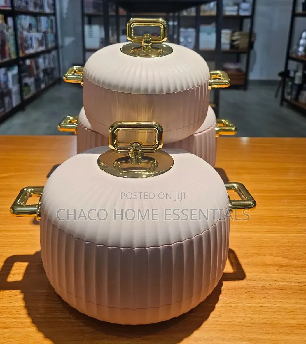3-Piece Double Insulated Food Warmer Set (1000ml/2000ml/3500ml)