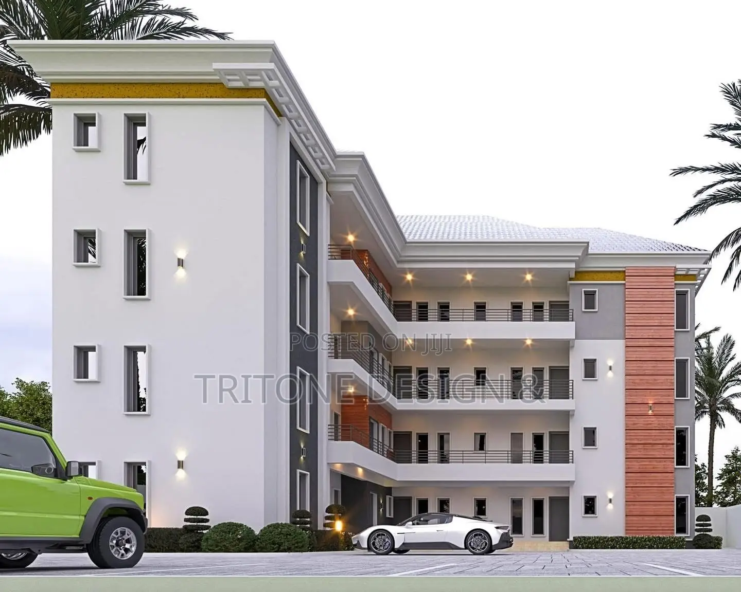Modern Block of Flats Design – 2 &3 Bedroom Apartments