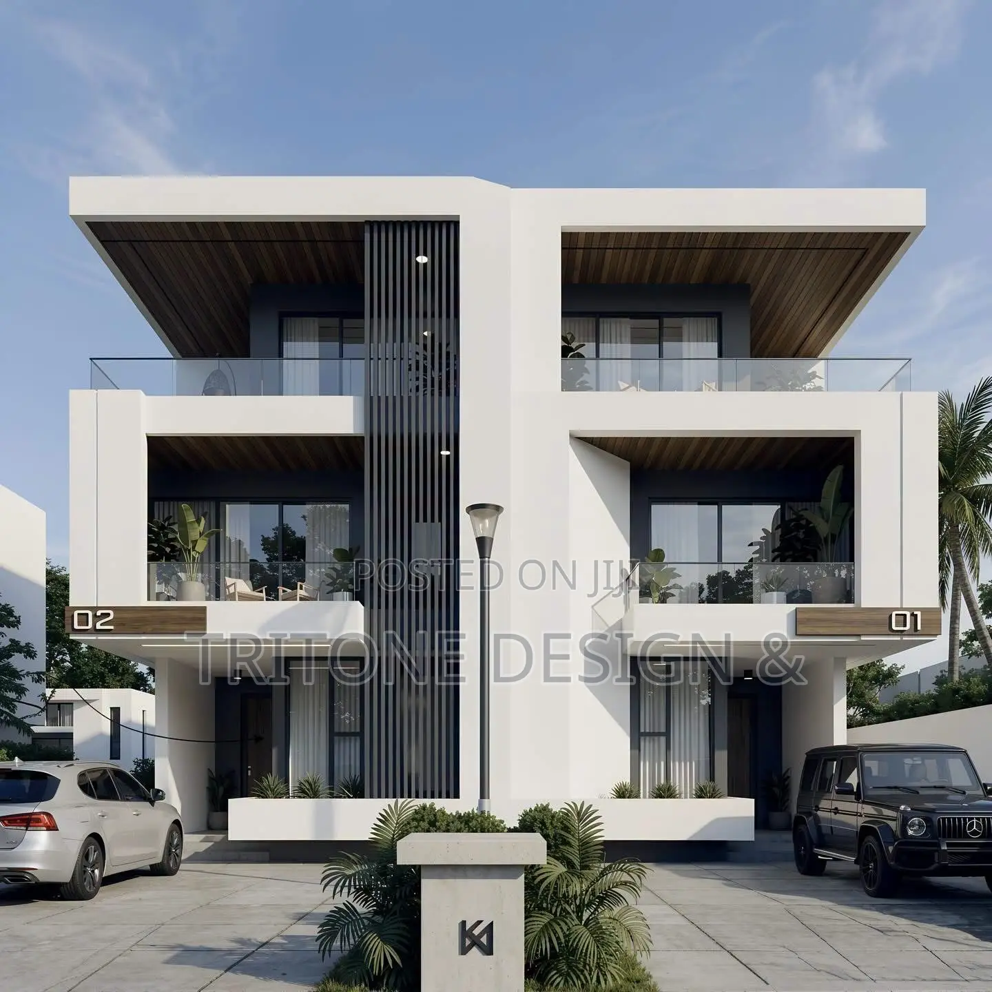 Luxury 5-Bedroom Semi-Detached Duplex Design 3D Renders & Animation