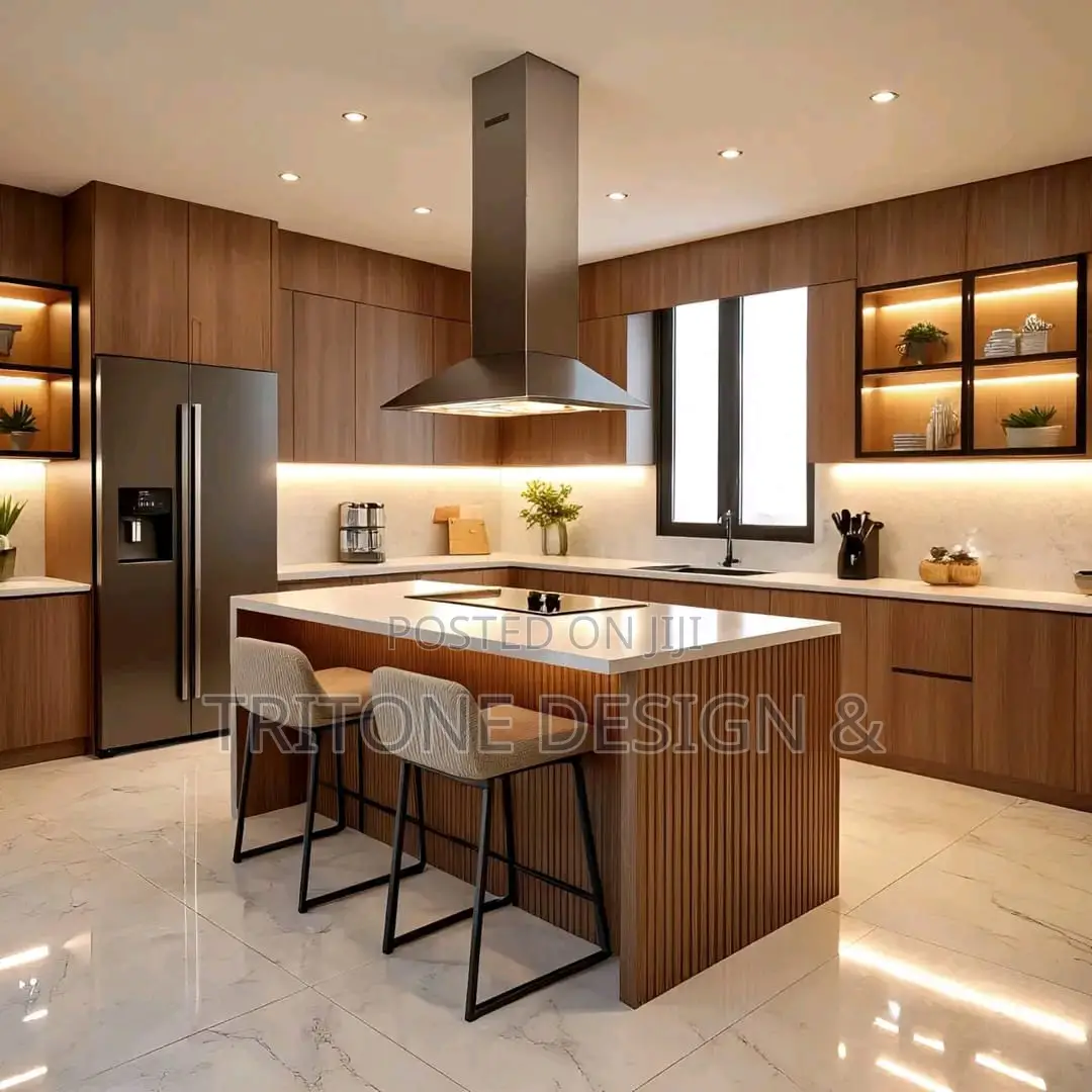Modern Kitchen Interior Design, 3D Renders & Cabinetry Fitting