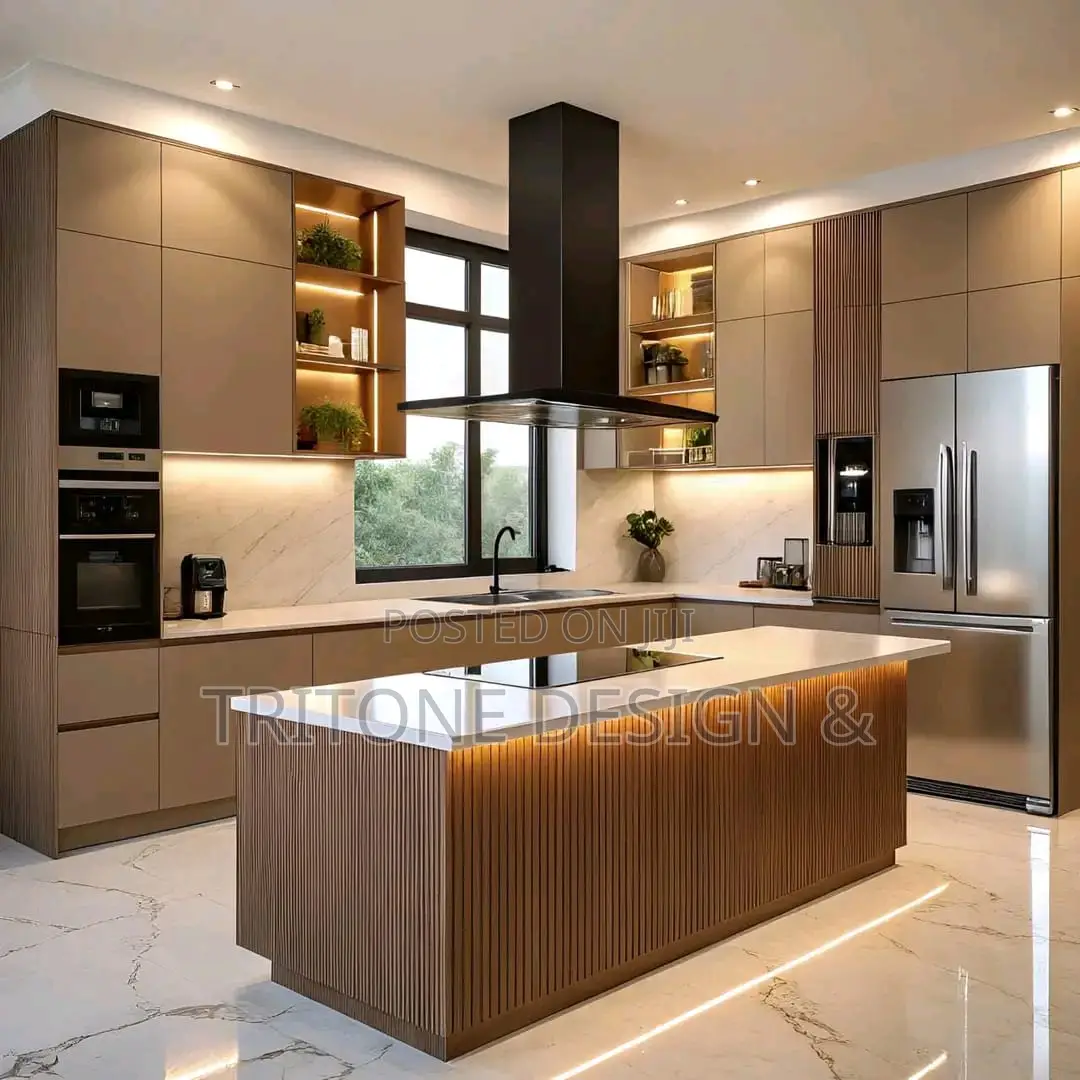 Modern Kitchen Interior Design, 3D Renders & Cabinetry Fitting