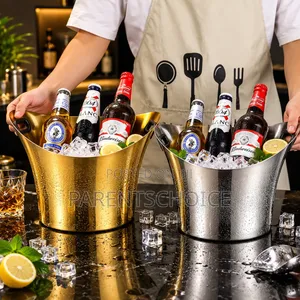 Luxury Stainless Steel Wine Bucket – Gold / Silver
