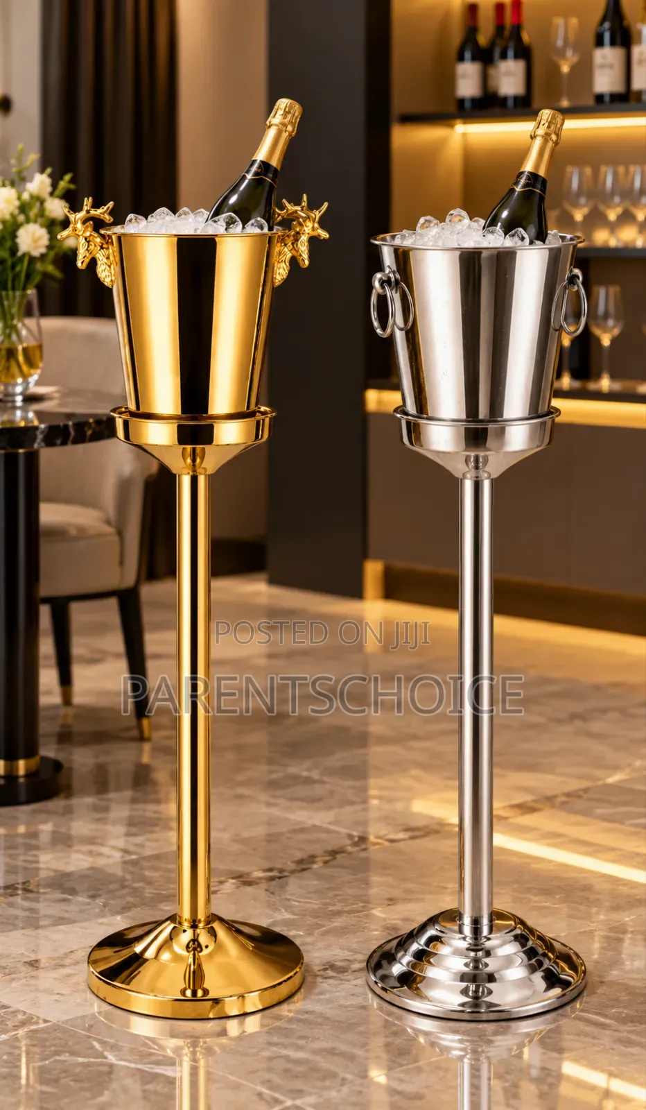 Wine Bucket Stand- Gold / Silver - 1pc
