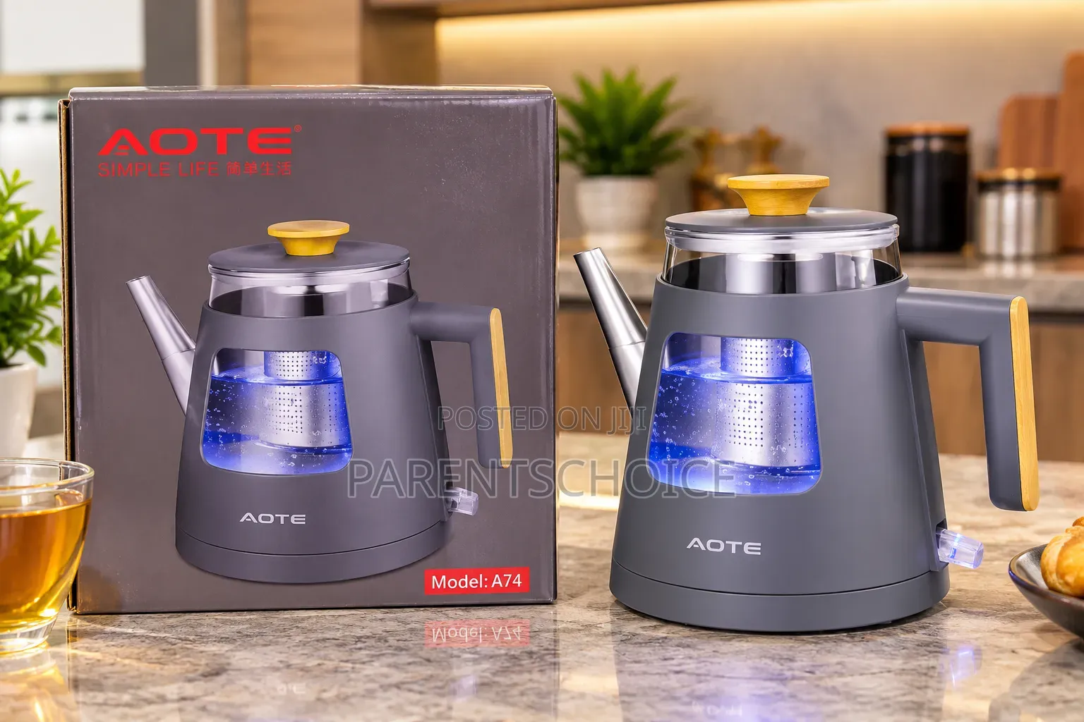 AOTE A74 Cordless Electric Glass Tea Kettle - 1L