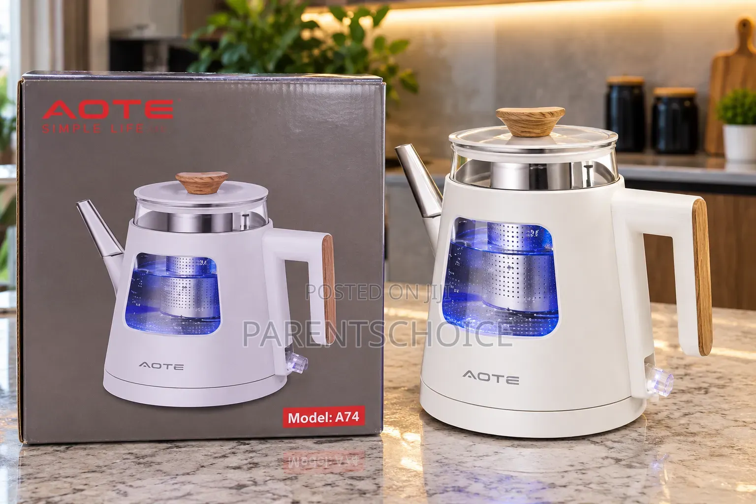 AOTE A74 Cordless Electric Glass Tea Kettle - 1L