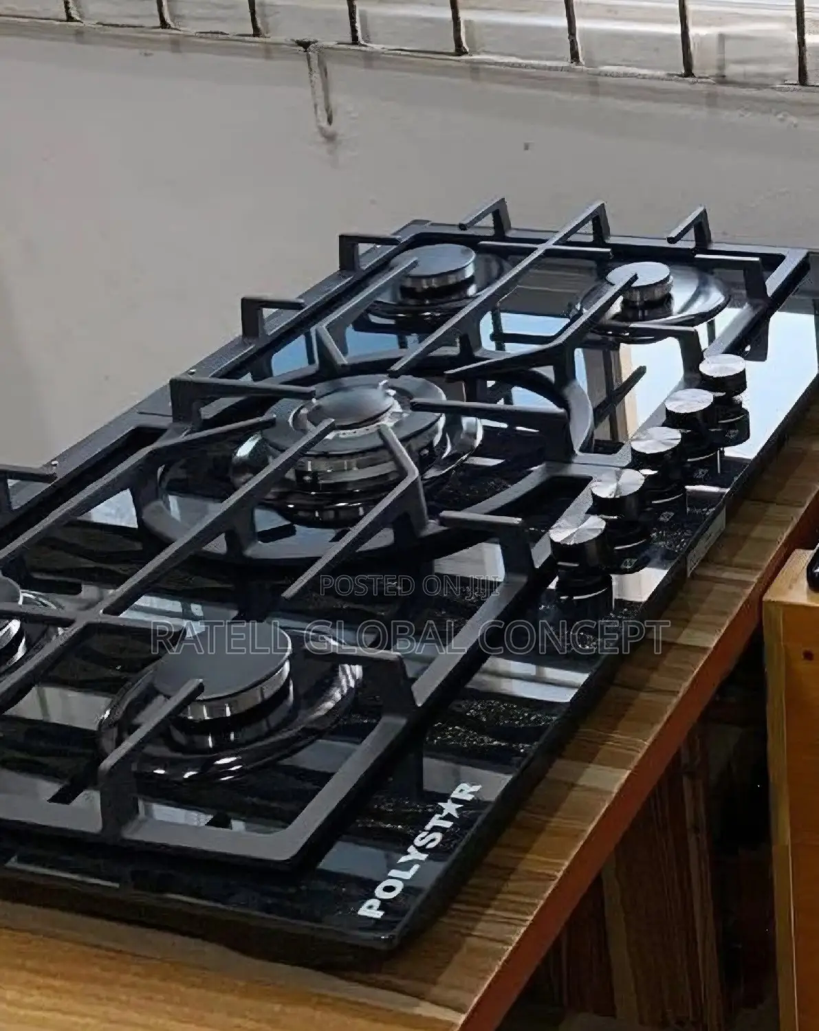Polystar 5 Burner All Gas Cooker (Electric and Battery Ignition)