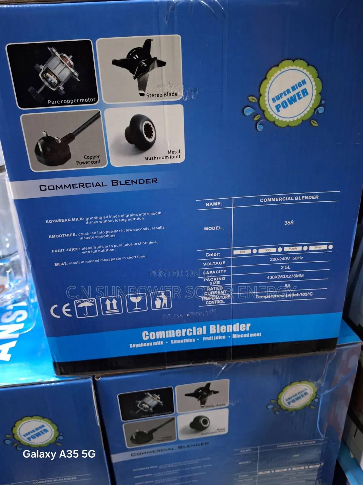 Anstar 1500w-2200w Heavy Duty Commercial Blender