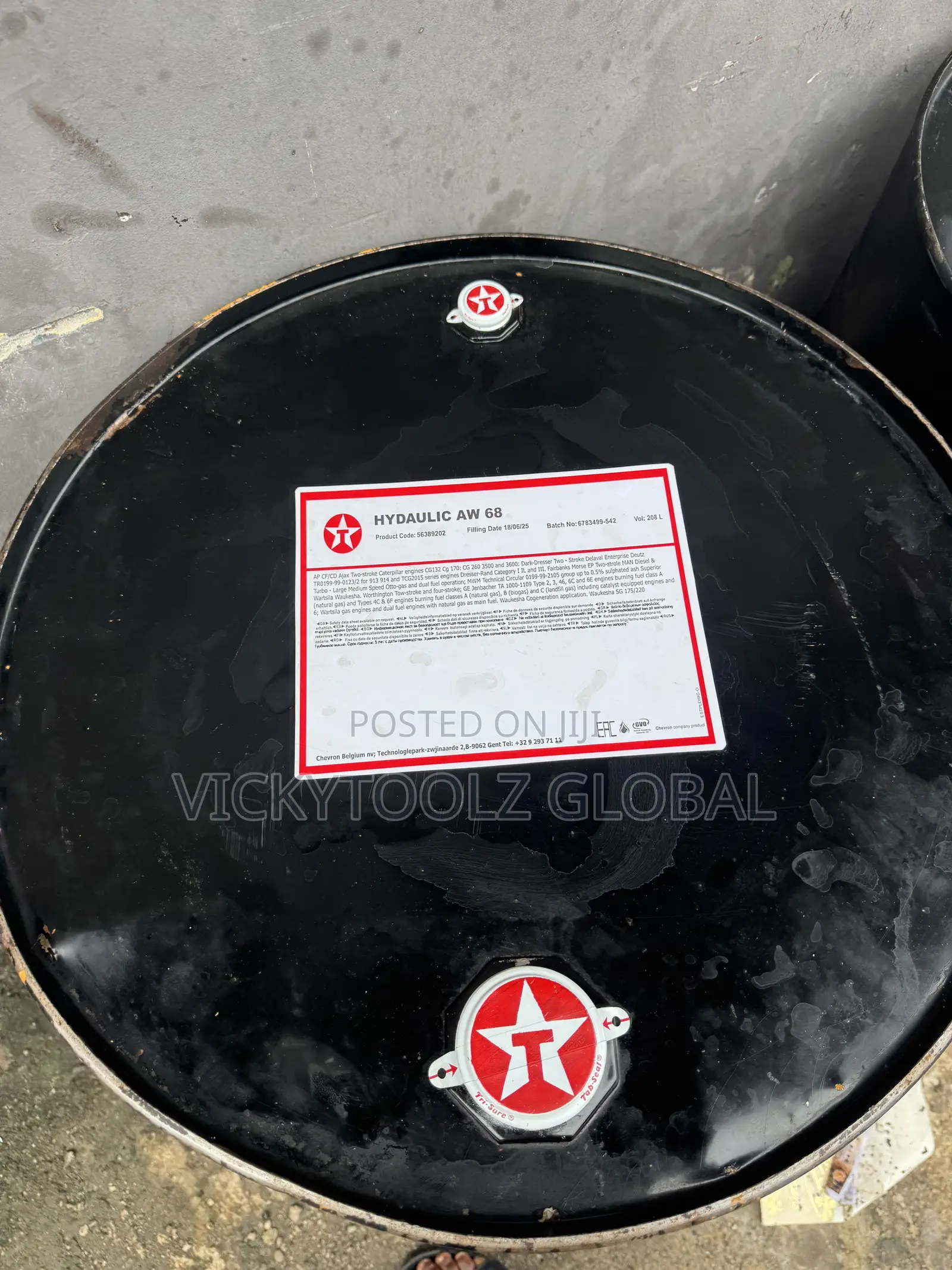 Texaco Hydraulic Aw 68 Hydraulic Oil
