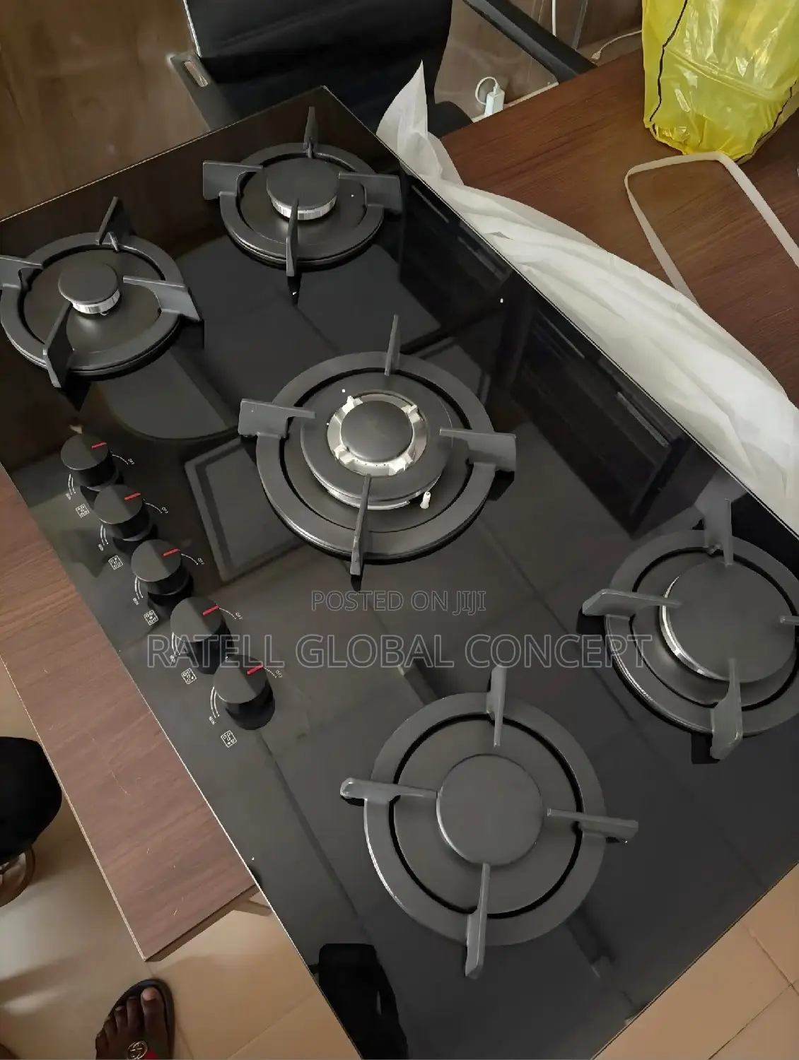 IMAGE 5 Burner Built-in Gas Cooker (Round Pot Stand)